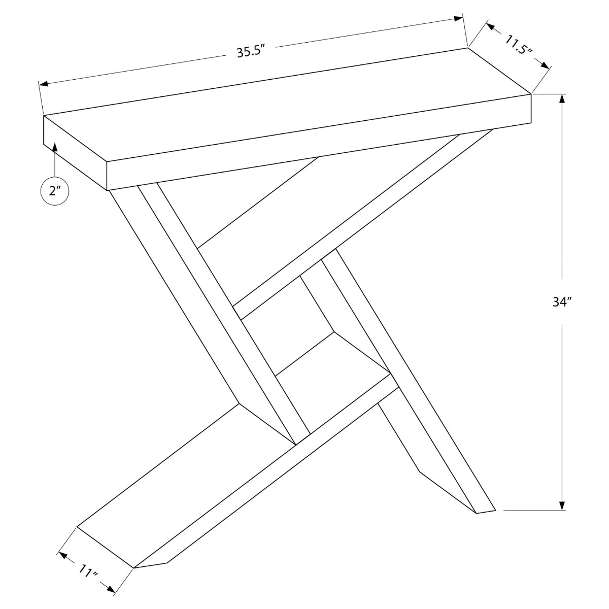 Victorine - Console Table - White / Faux Cement