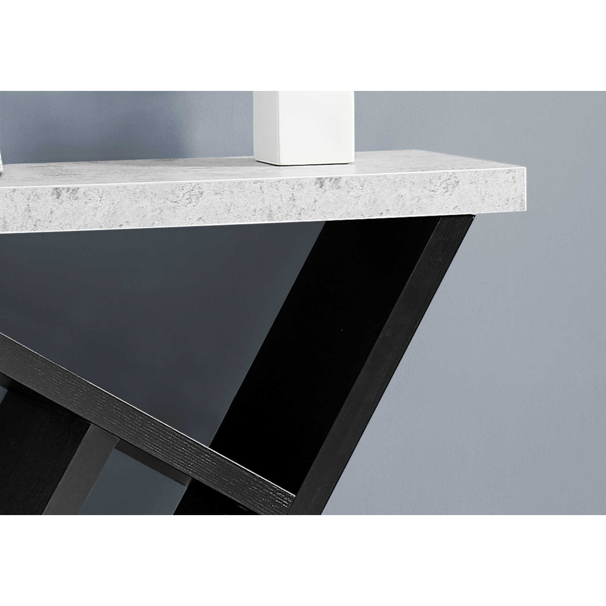 Victorine - Console Table - Black / Faux Cement