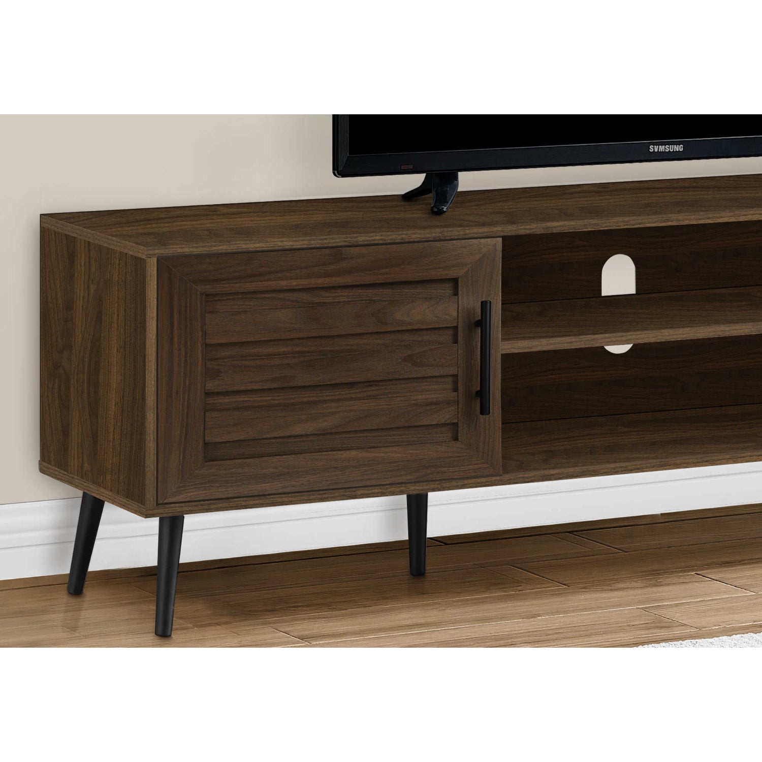 Zane - TV Stand - Brown Faux Wood - 72 in.