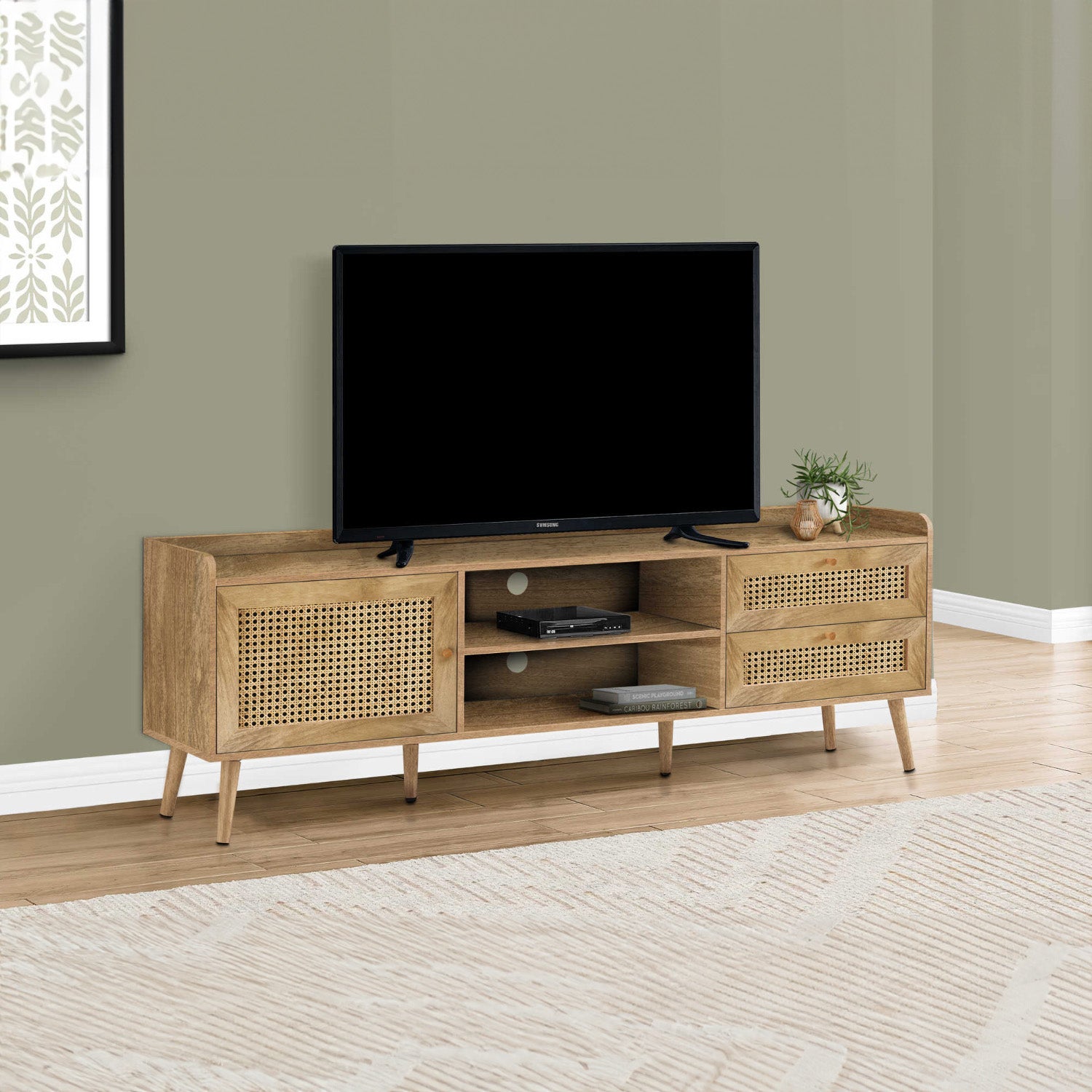 Garrett - TV Stand - Walnut - 72 in.