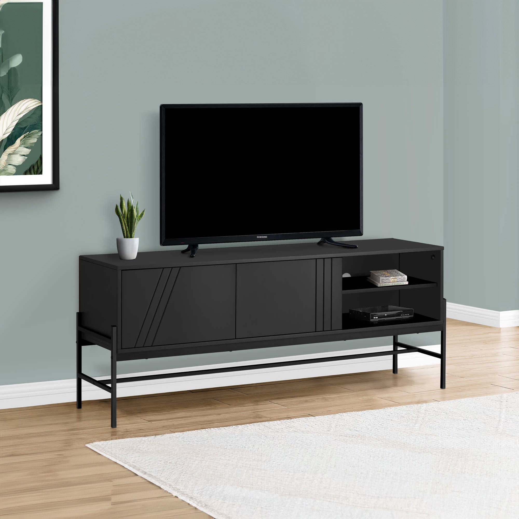 Vigo - TV Stand - Black - 60 in