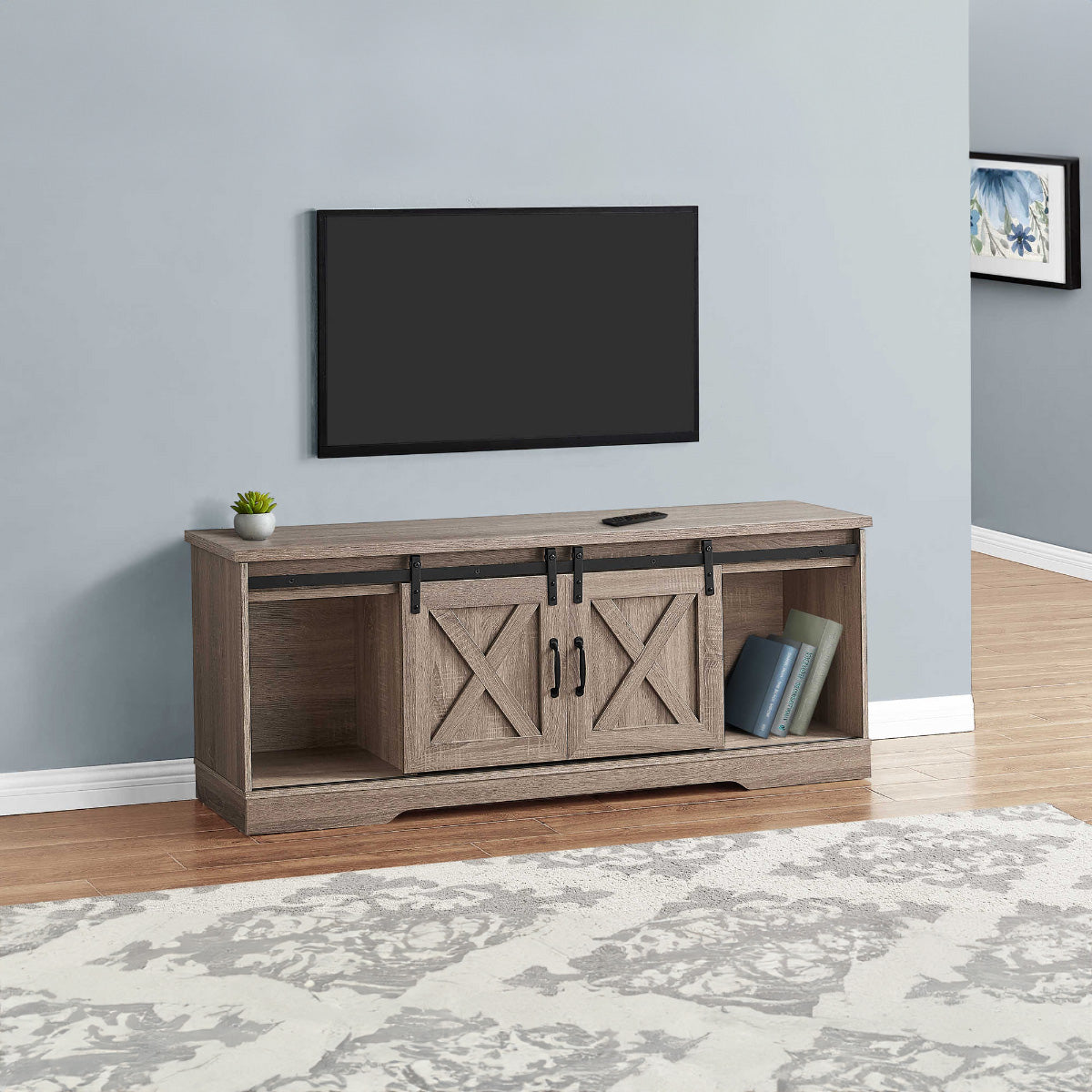 Anderson - TV stand - with 2 sliding doors - 60 in - Taupe