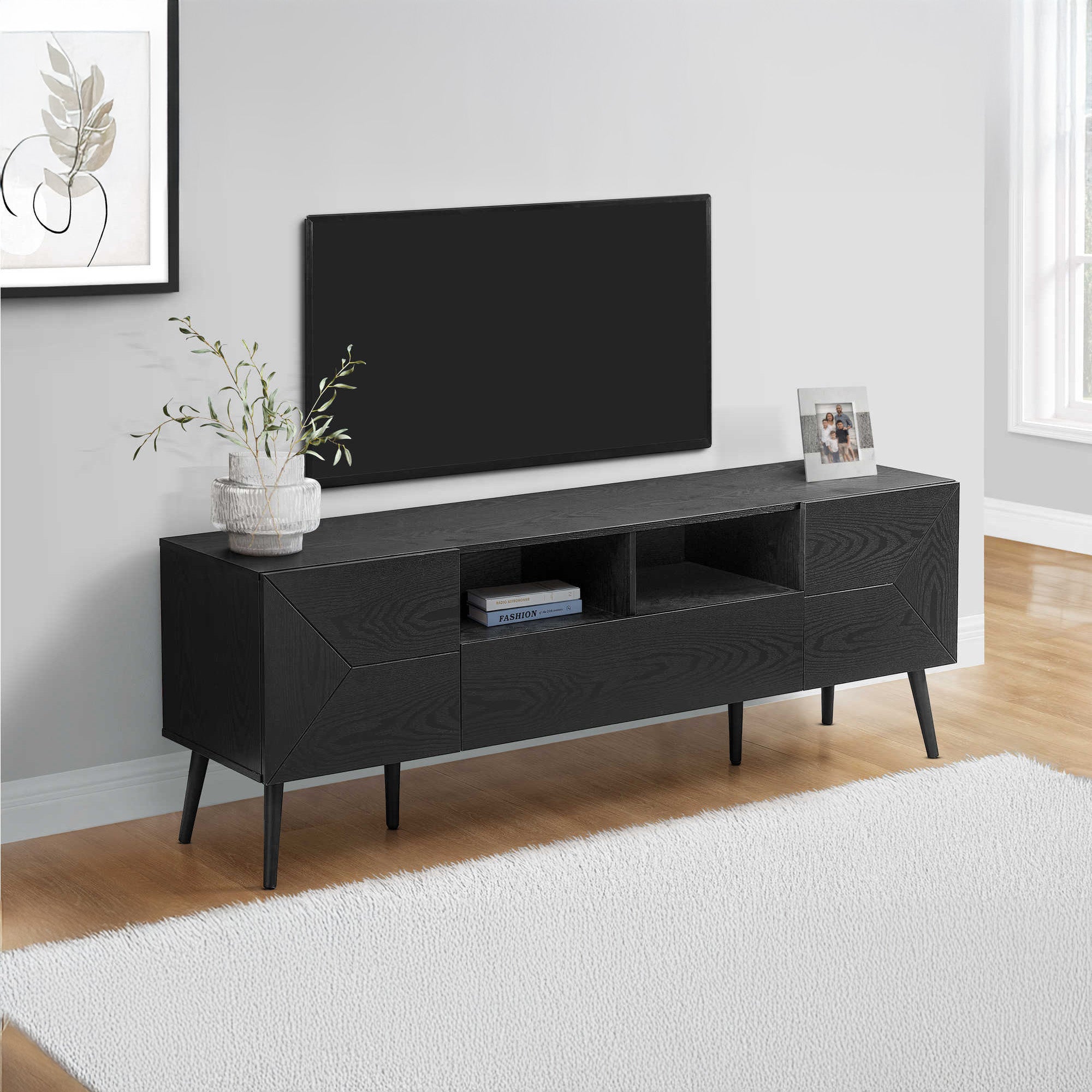 Amance - TV Stand - Black - 72 in
