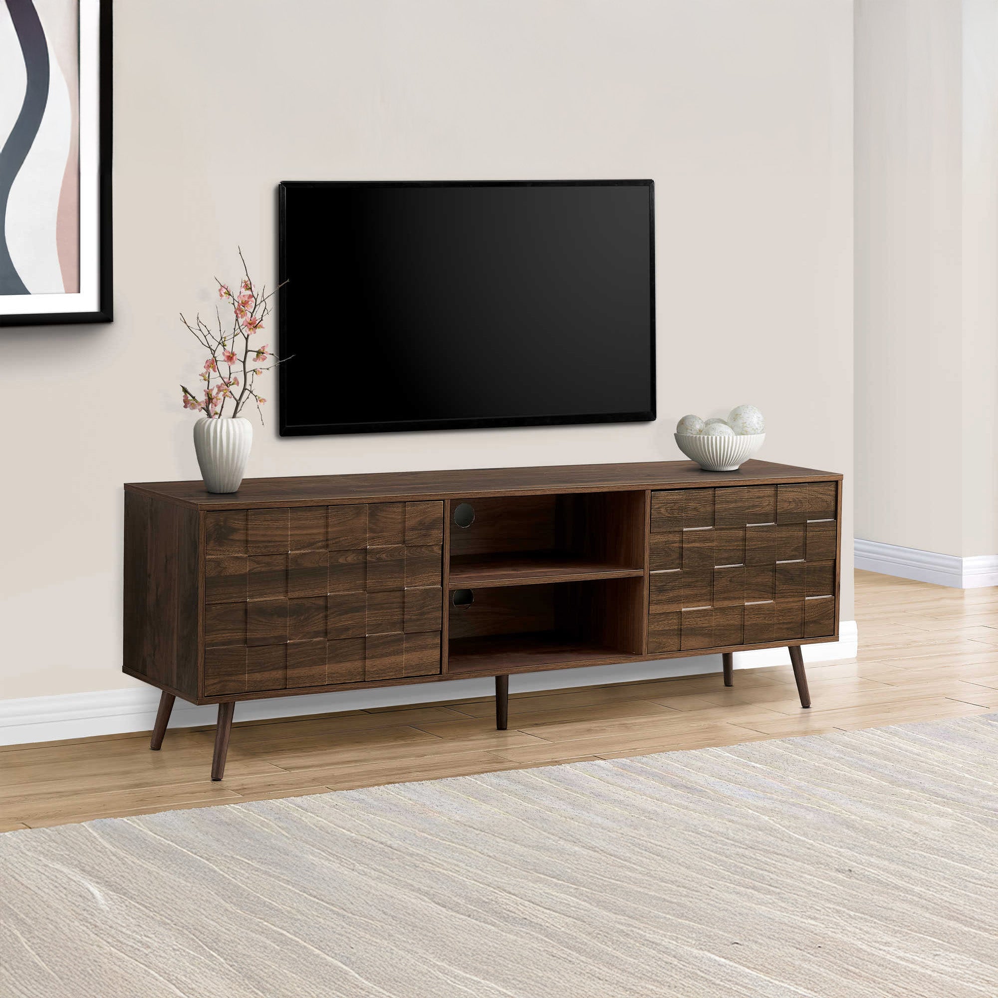 Angèle - TV Stand - Dark Walnut - 72 in