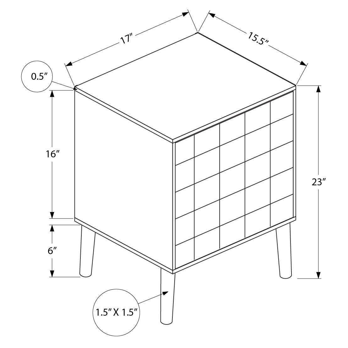 Angèle - Side Table - Dark Walnut