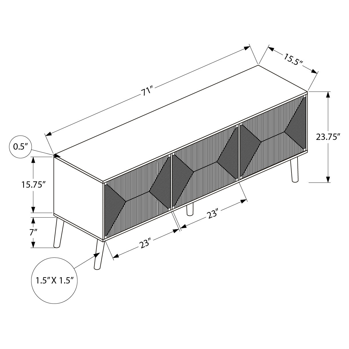 Alexia - TV Stand - Light Walnut - 72 in