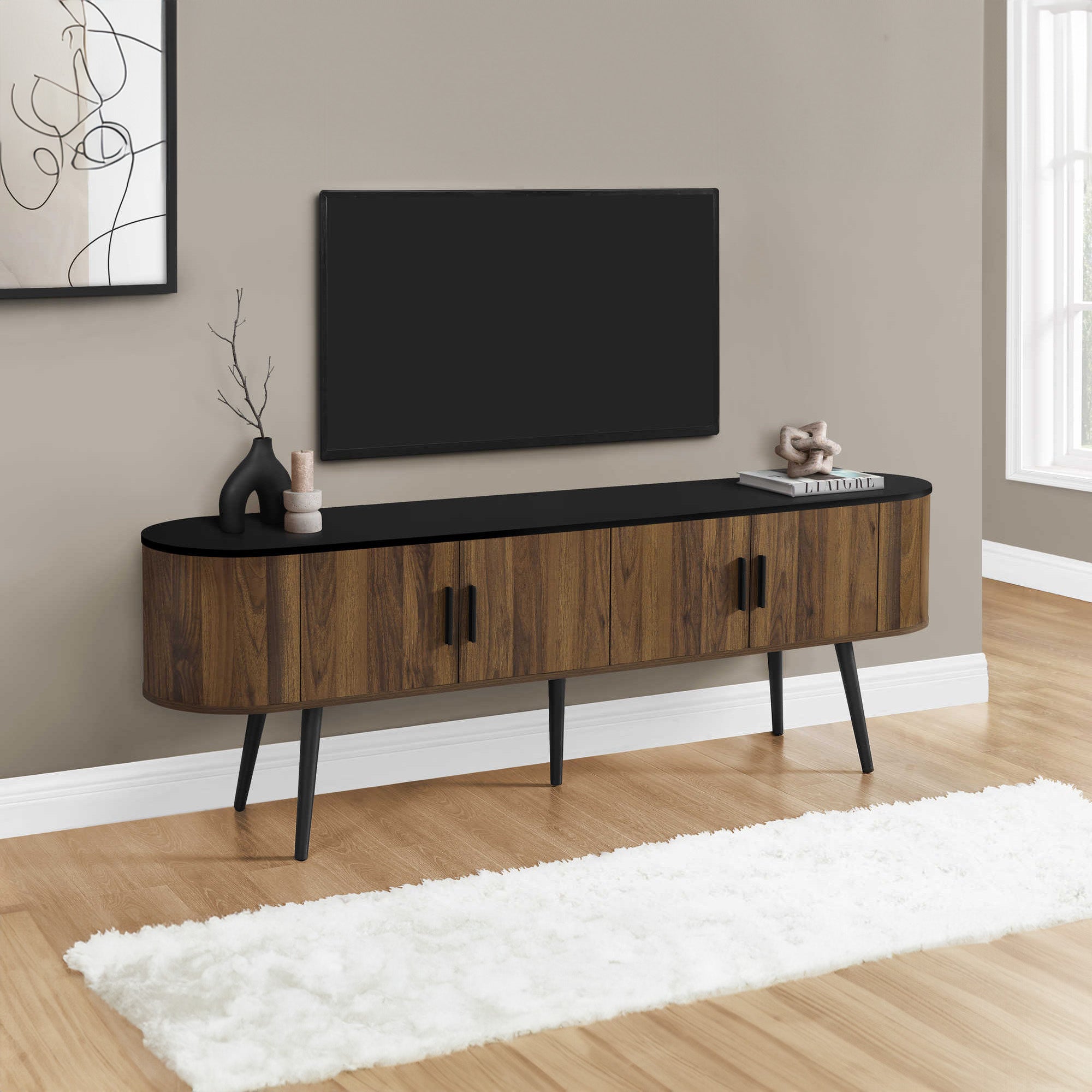Emily - TV Stand - Brown Wood-Look - 72 in.