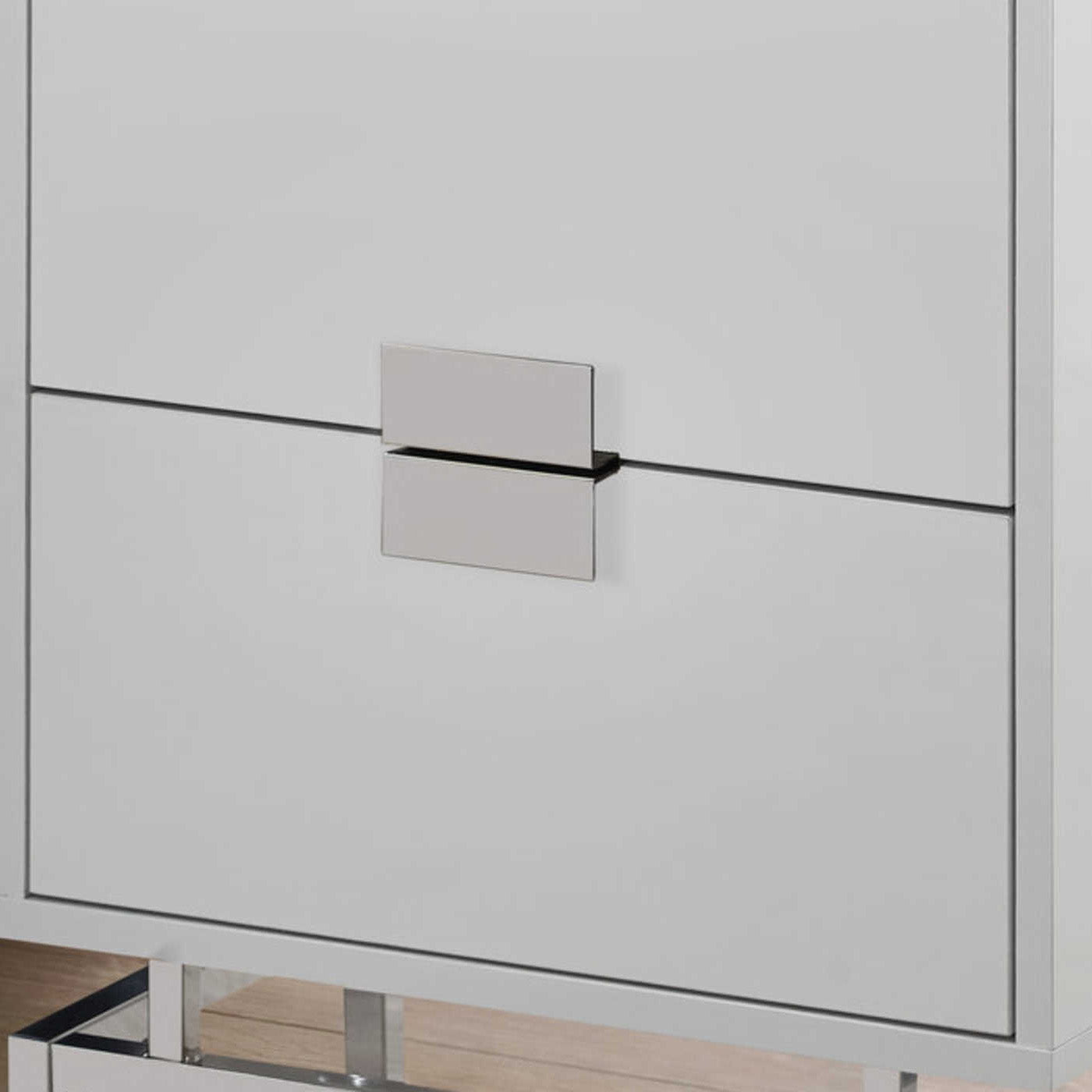 Alaric - Table de Chevet - Blanc Lustré