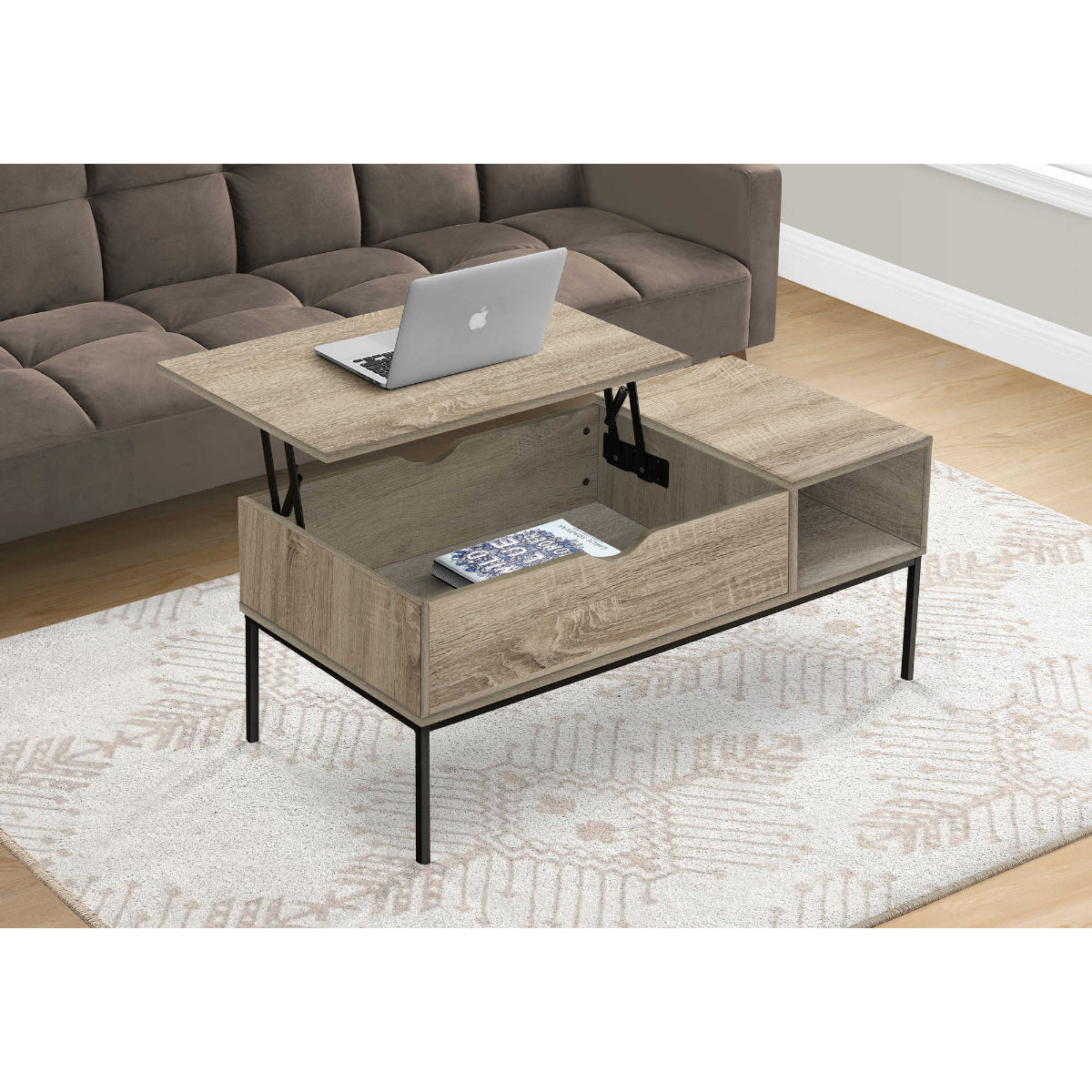 Henry - Coffee Table With Lift Top - Taupe