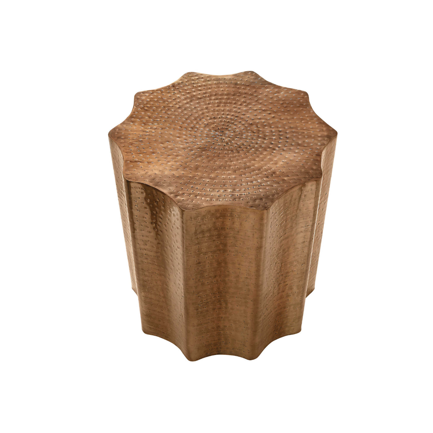 Mathilde - Side Table - Drum Metal Copper End Table