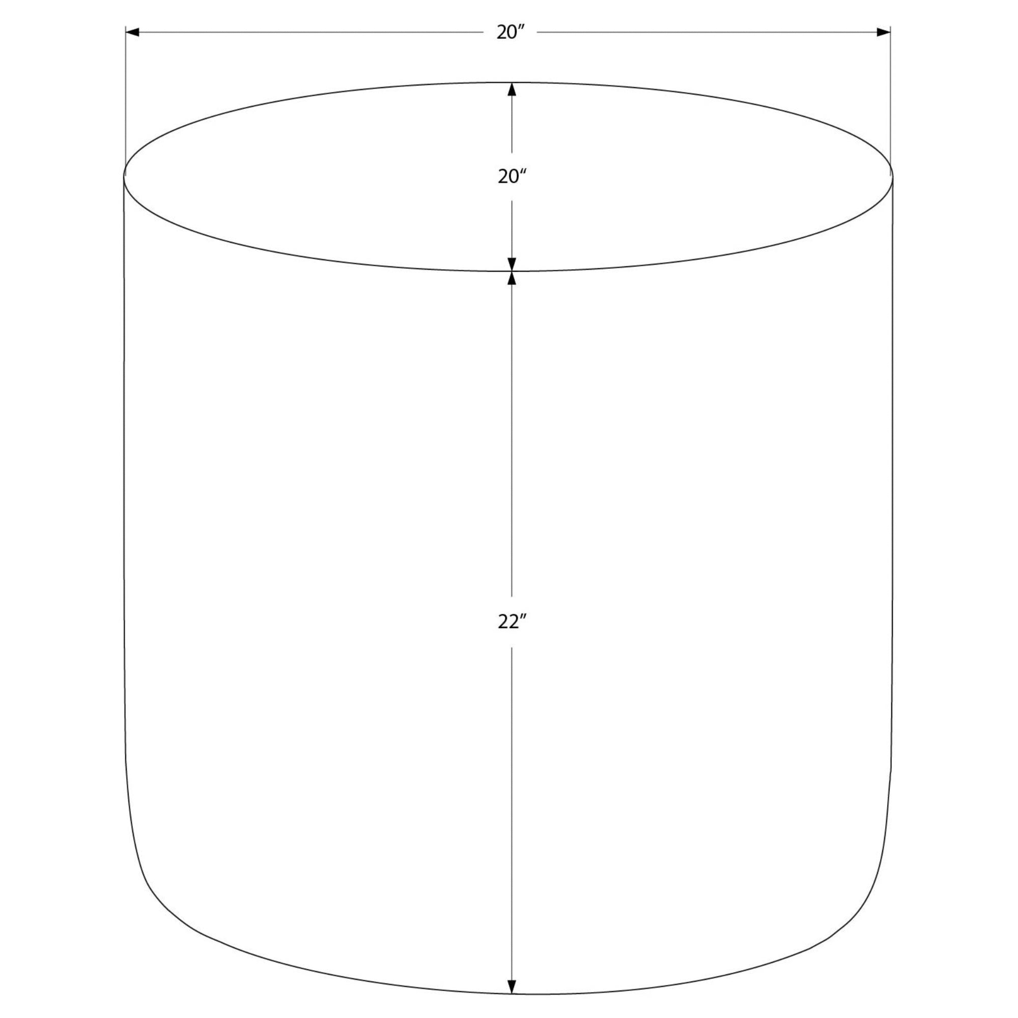 Camille - Side Table - Drum Metal End Table Grey