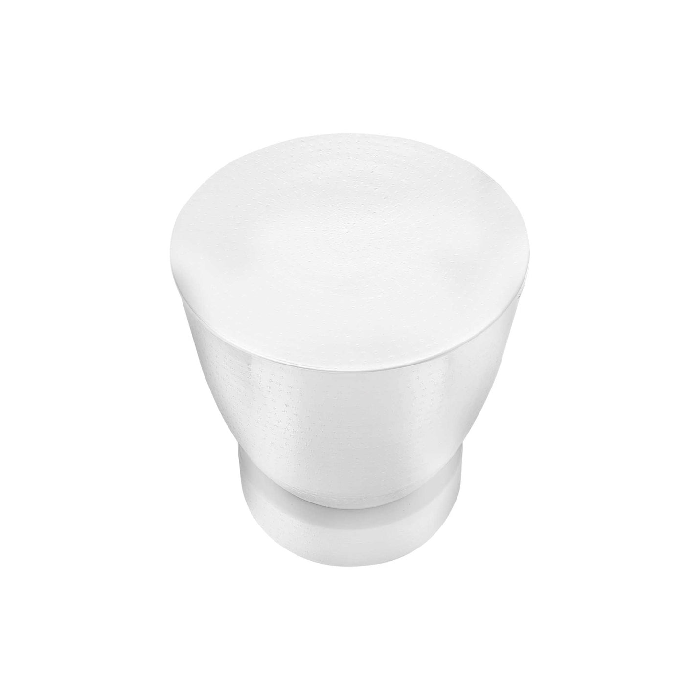 Victor - Side Table - Drum Metal End Table White