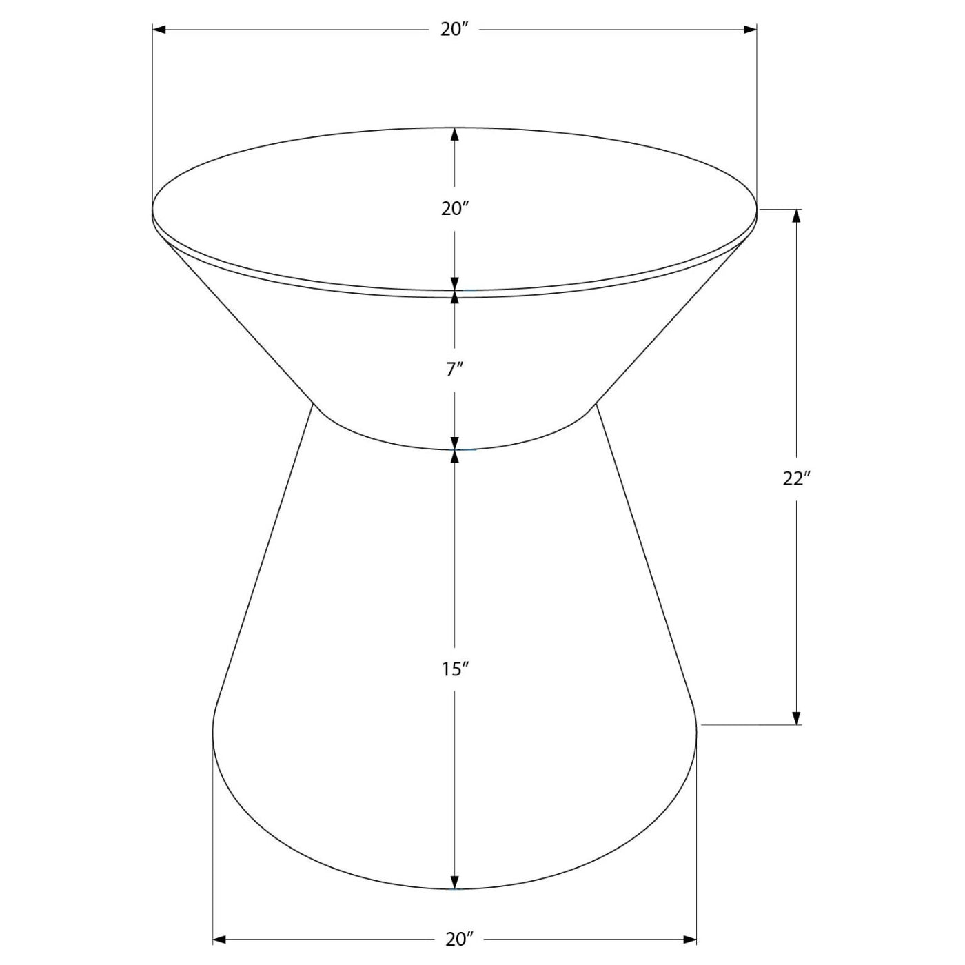 Tristan - Side Table - Drum Metal End Table Grey