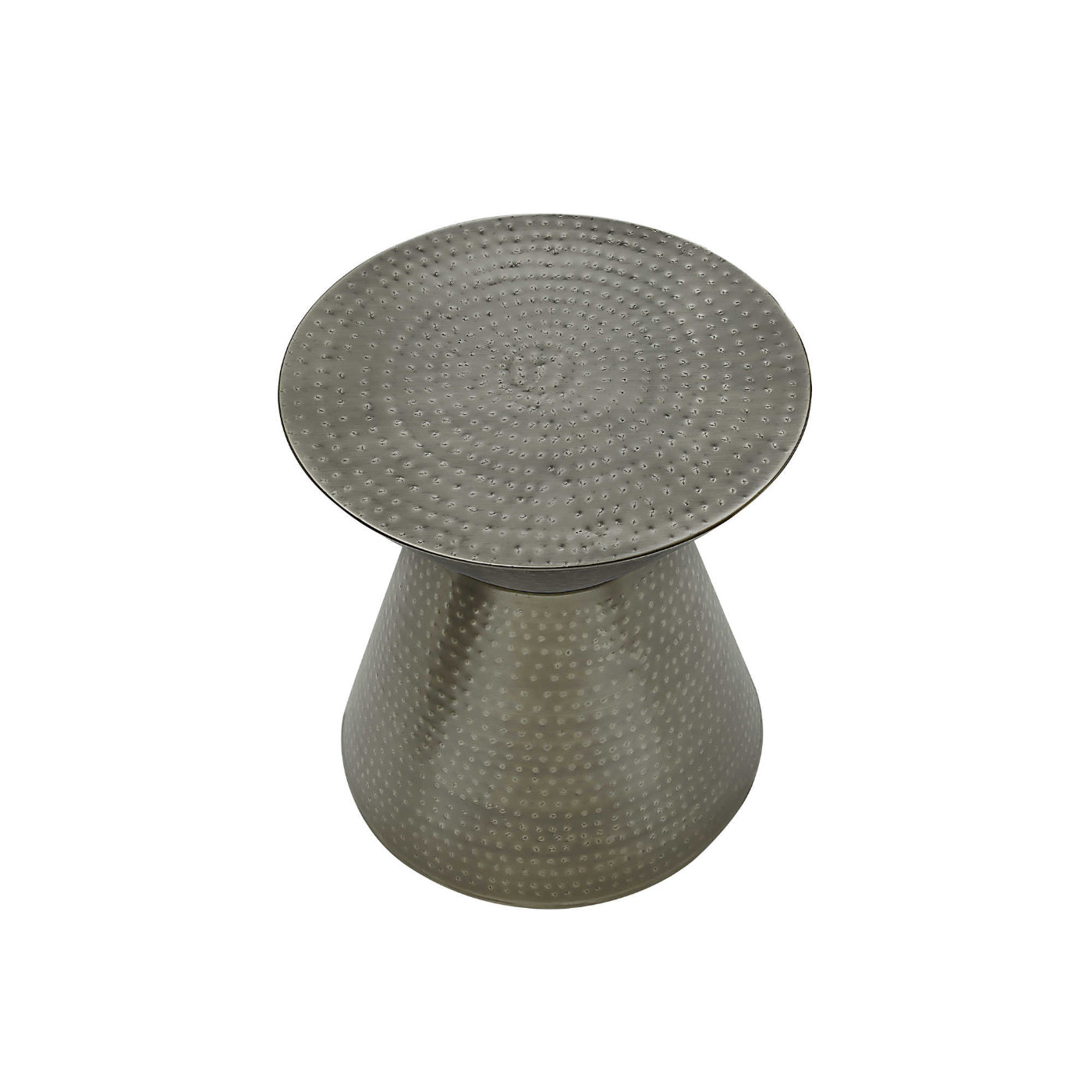 Tristan - Side Table - Drum Metal End Table Grey