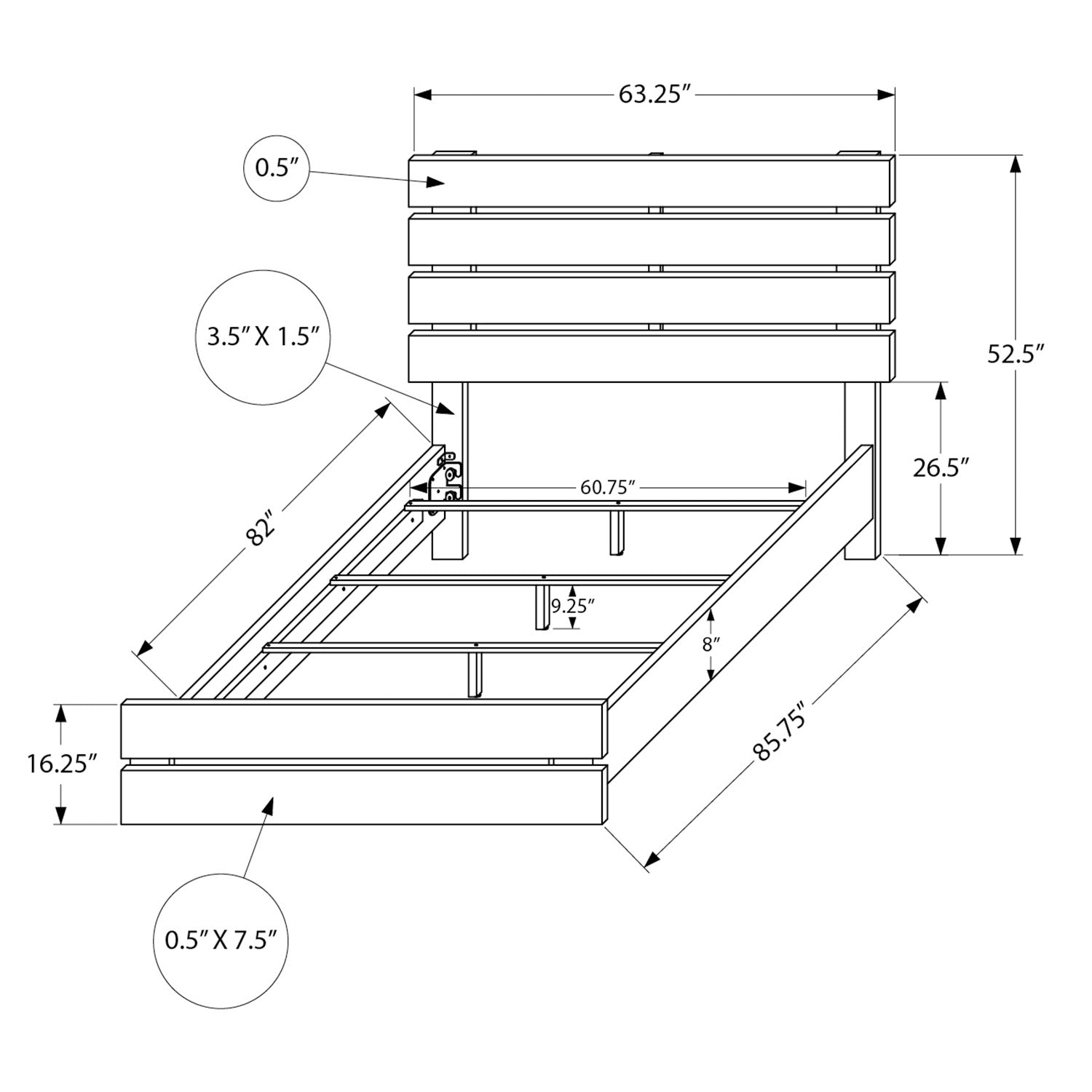 Meliora - Queen Bed - White Oak