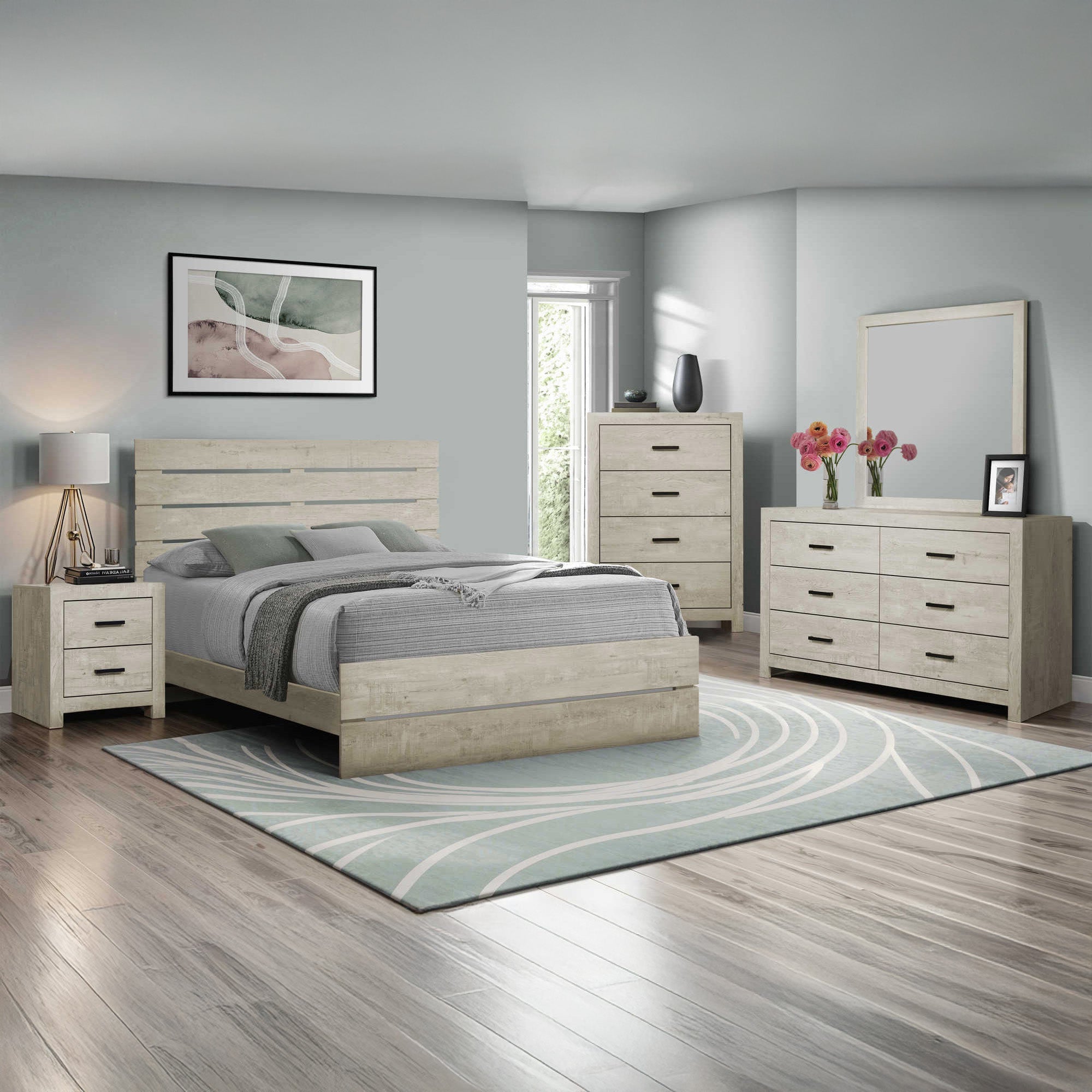 Meliora - Bedroom Set - Bleached Oak