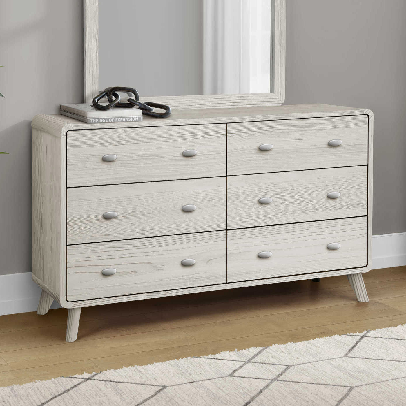 Jolen - 6 Drawers Dresser - Grey Oak