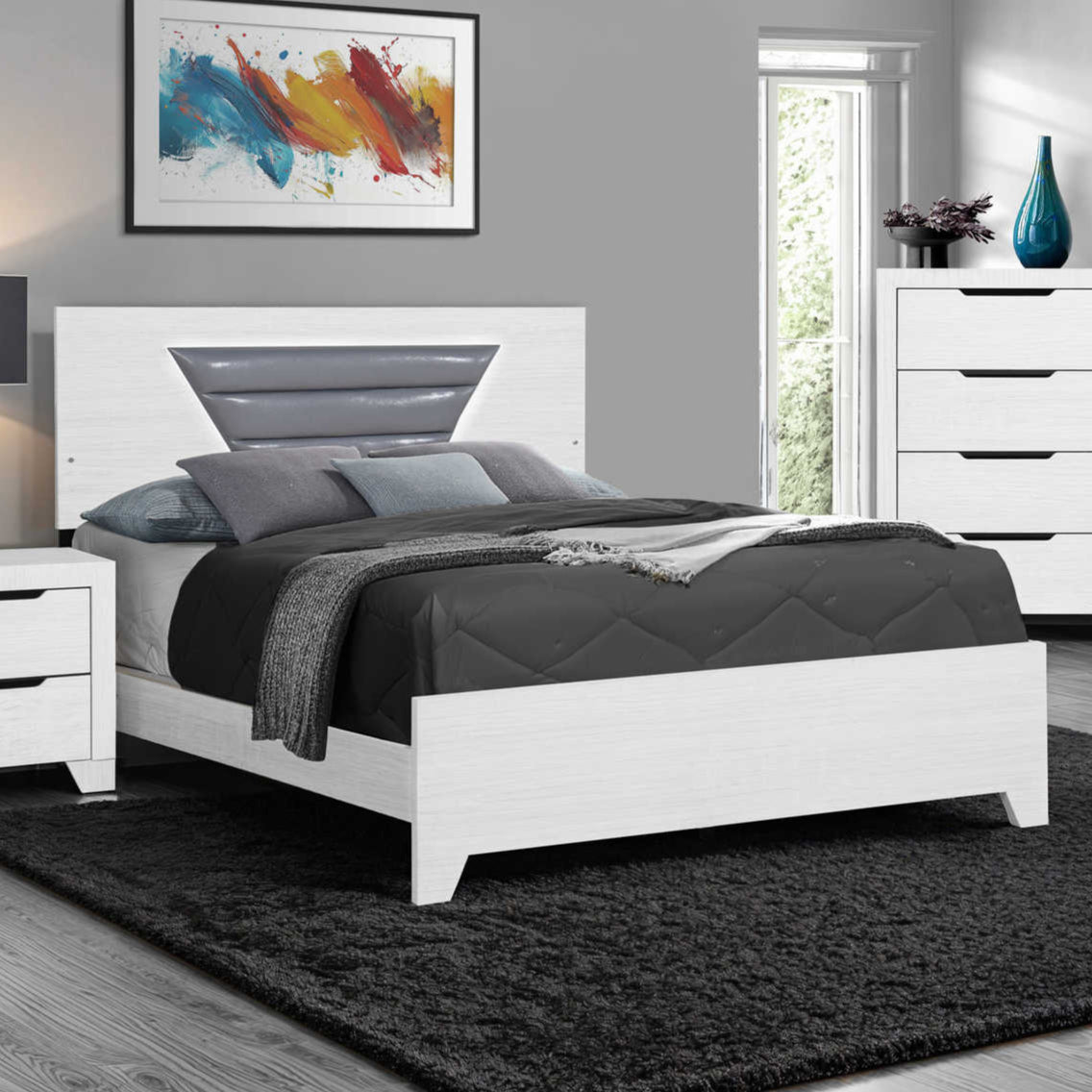 Alessia - Queen Bed - White