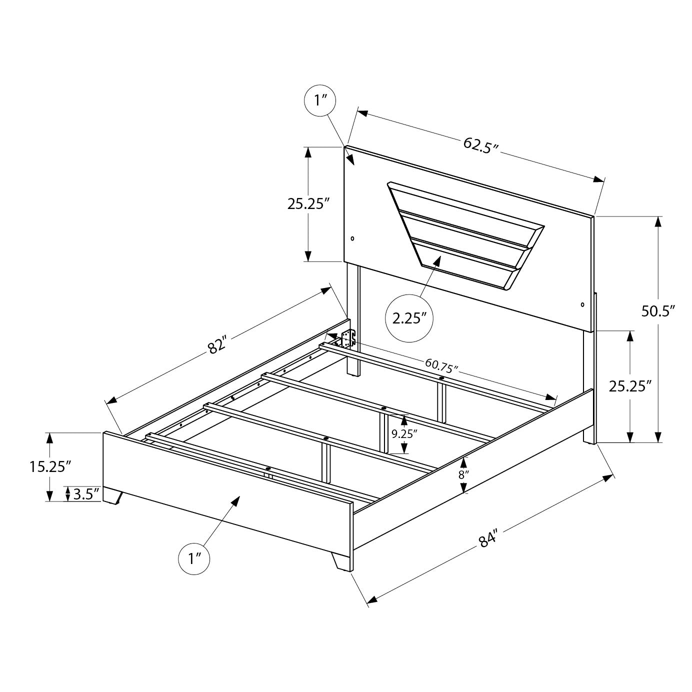 Alessia - Queen Bed - White