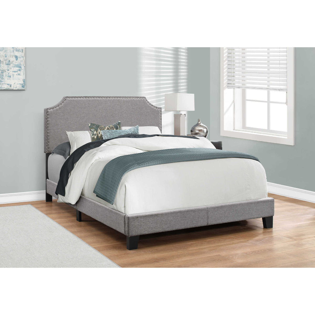 Madeleine - Double Bed - Grey Fabric