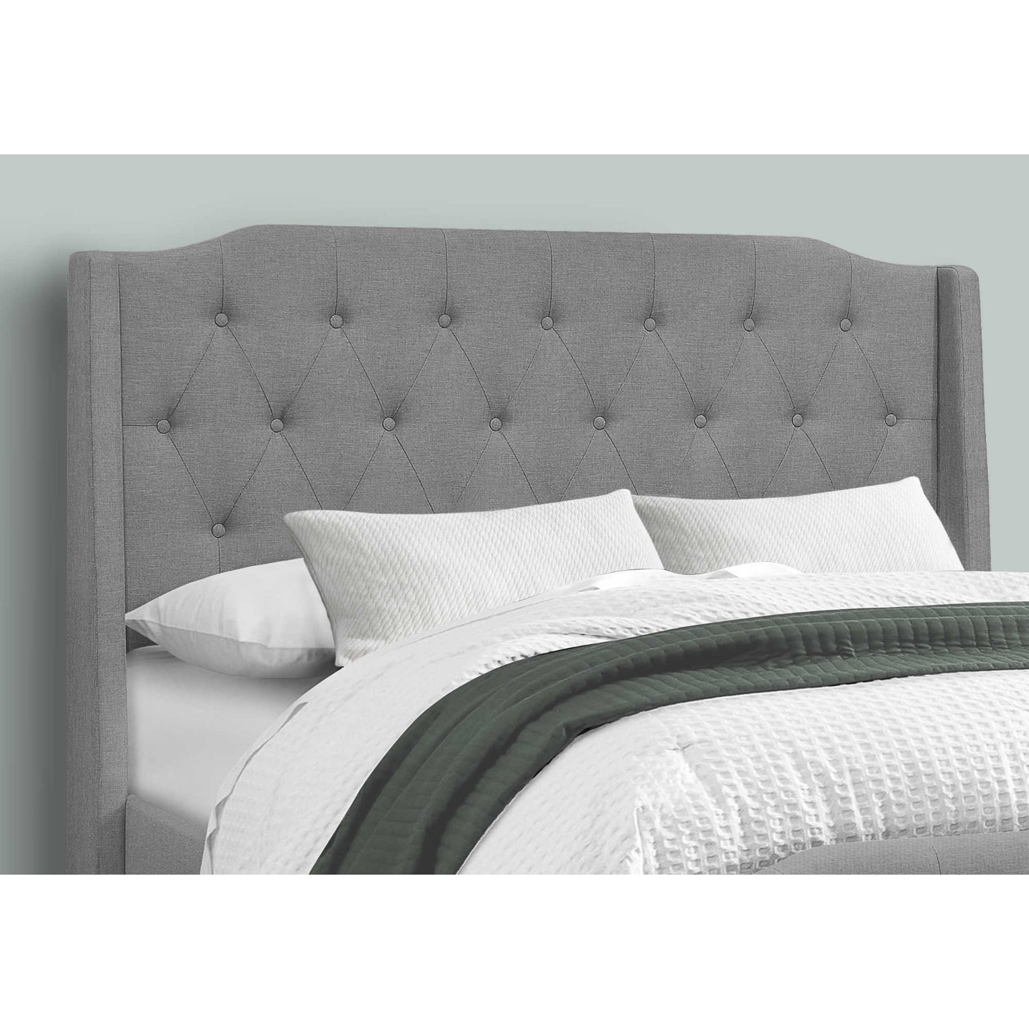 Jeanne - Queen Bed - Grey Fabric