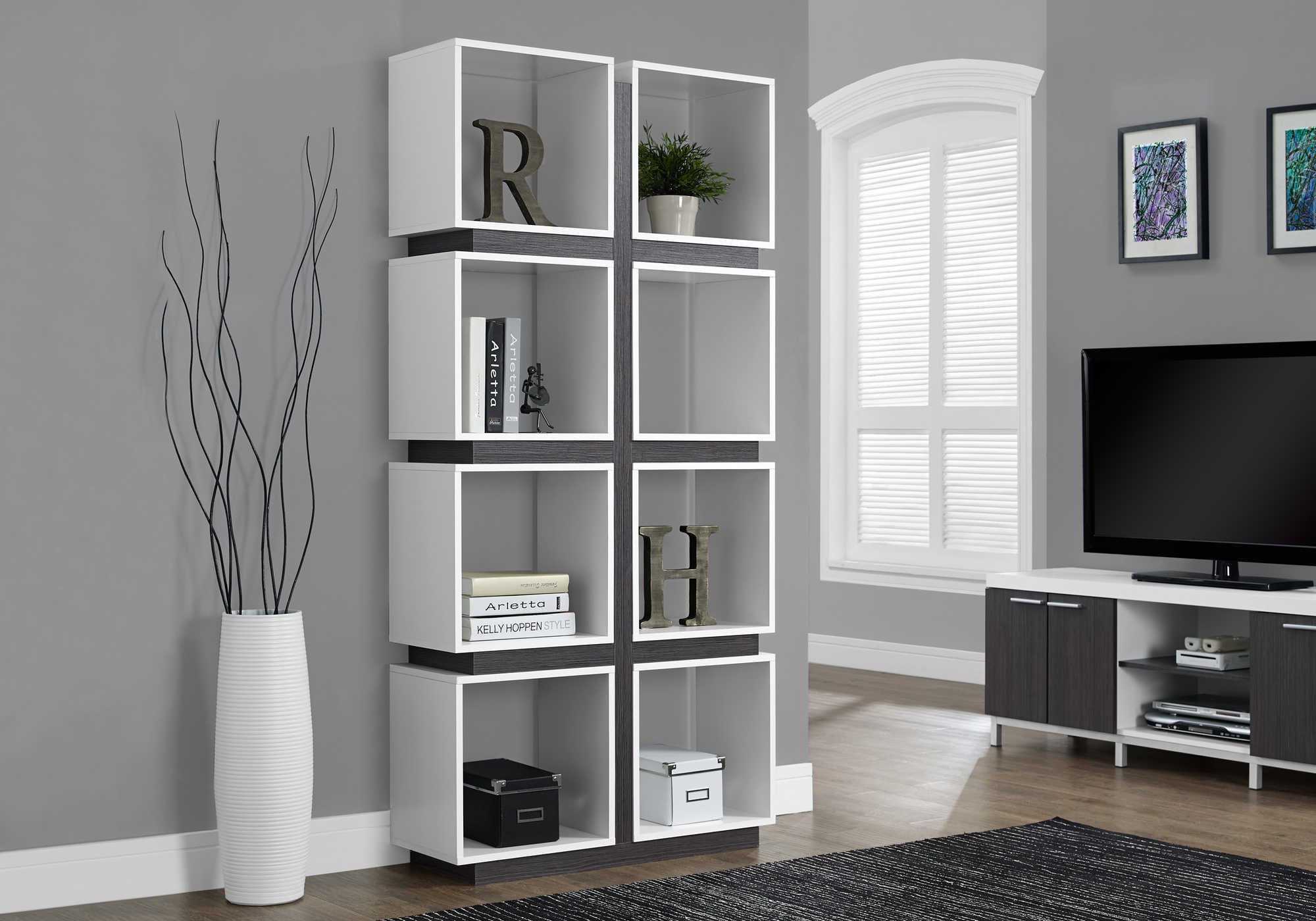 Shelf - 71in - White and Gray