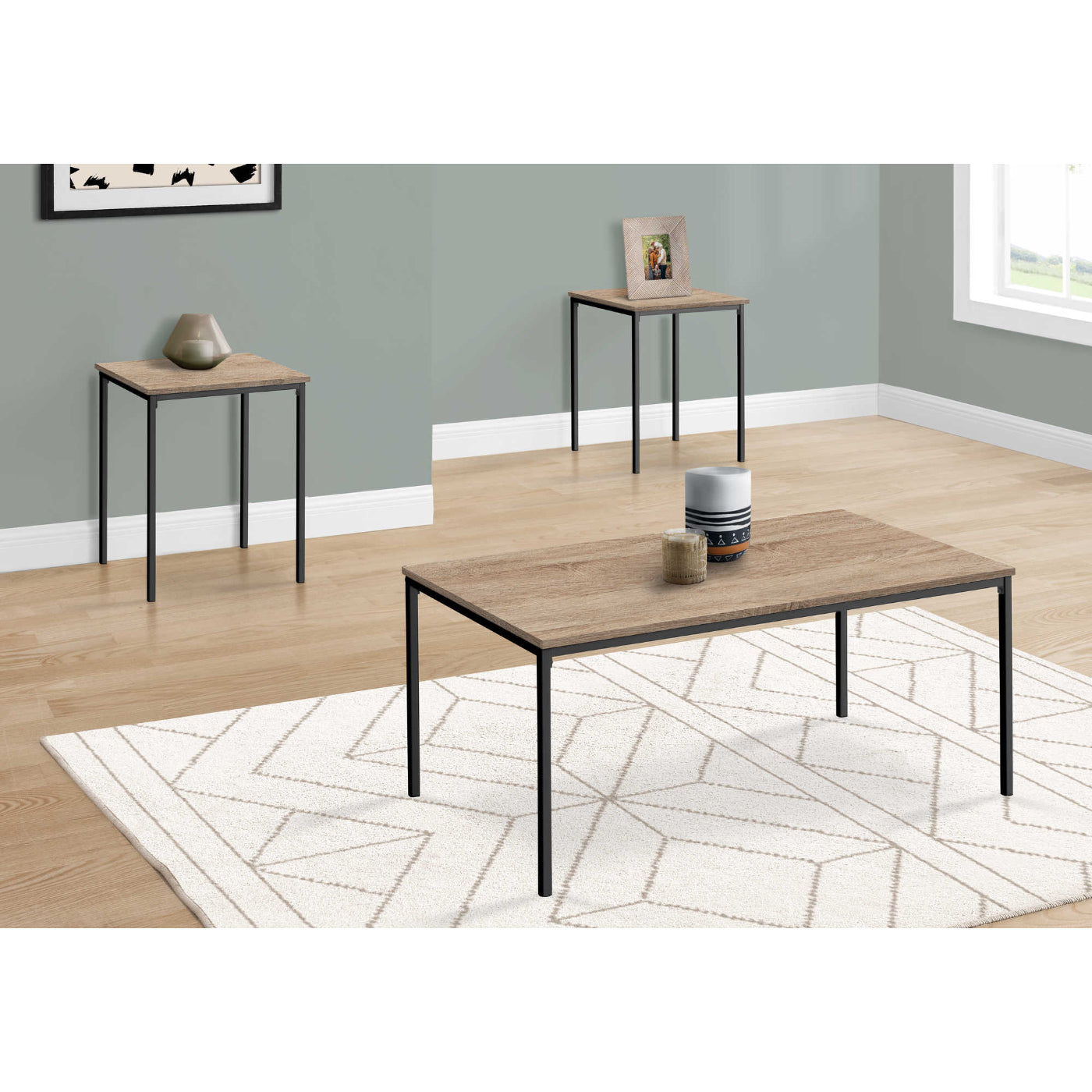 Armand - Coffee table set - Dark Taupe