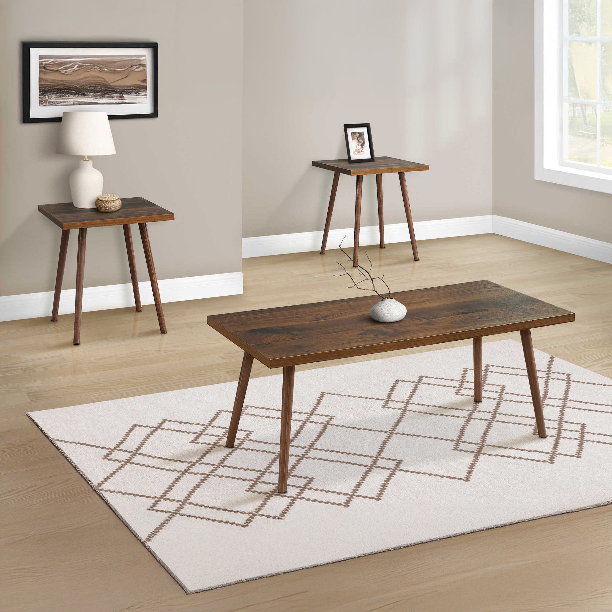 Annick - Coffee table set - Dark Walnut