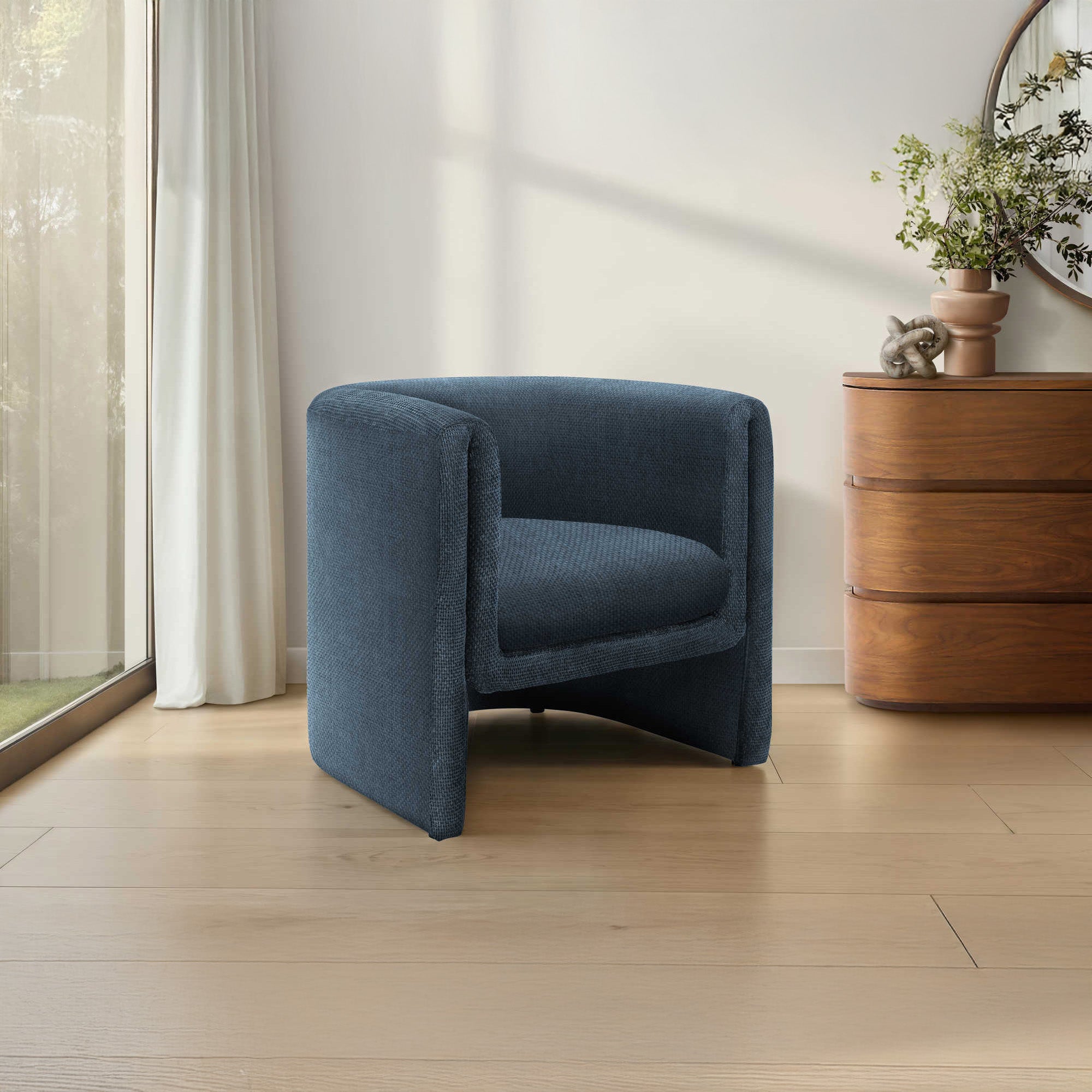 Anita - Accent Chair - Blue Fabric