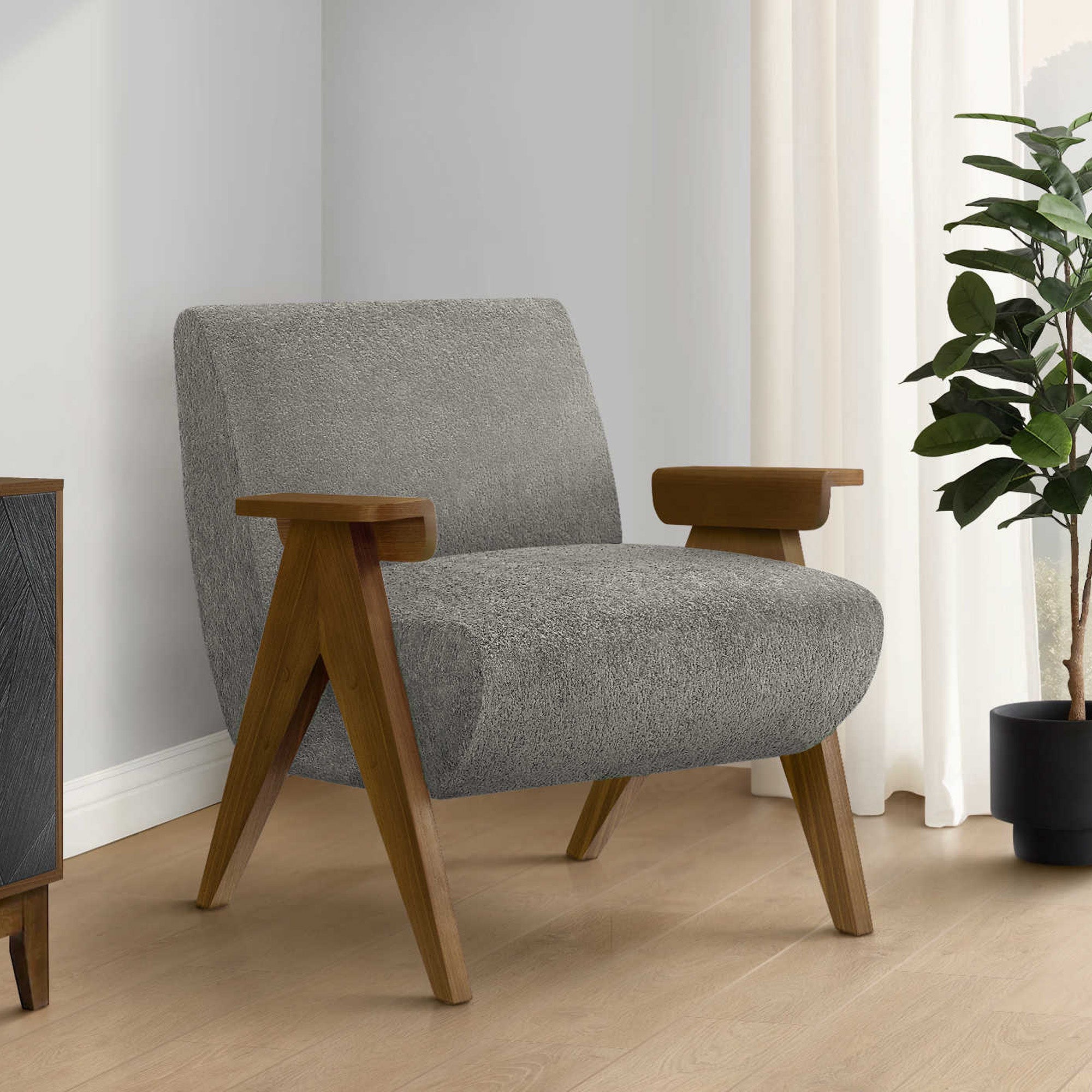 Brava - Chaise d'appoint - Tissu Gris