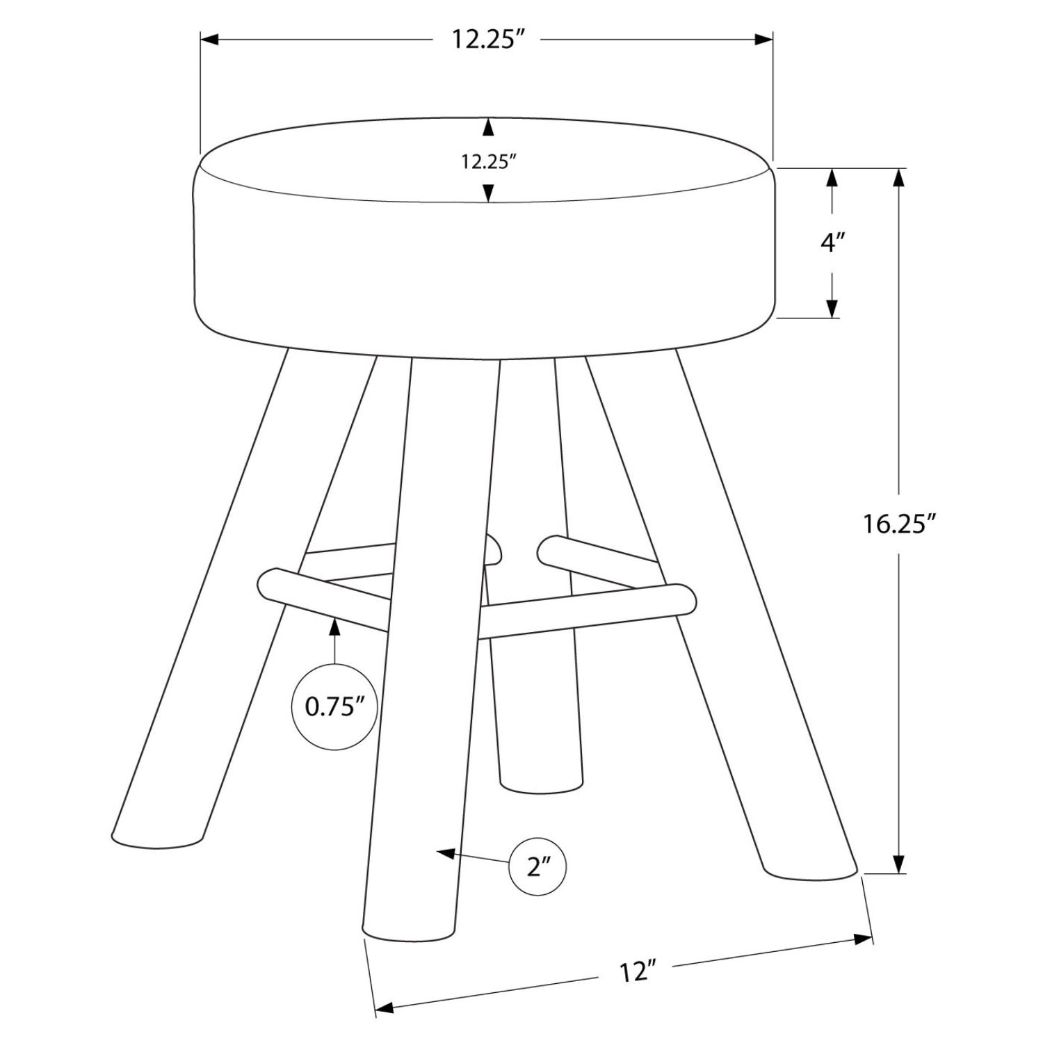 Isara - Ottoman - Tricot Gris