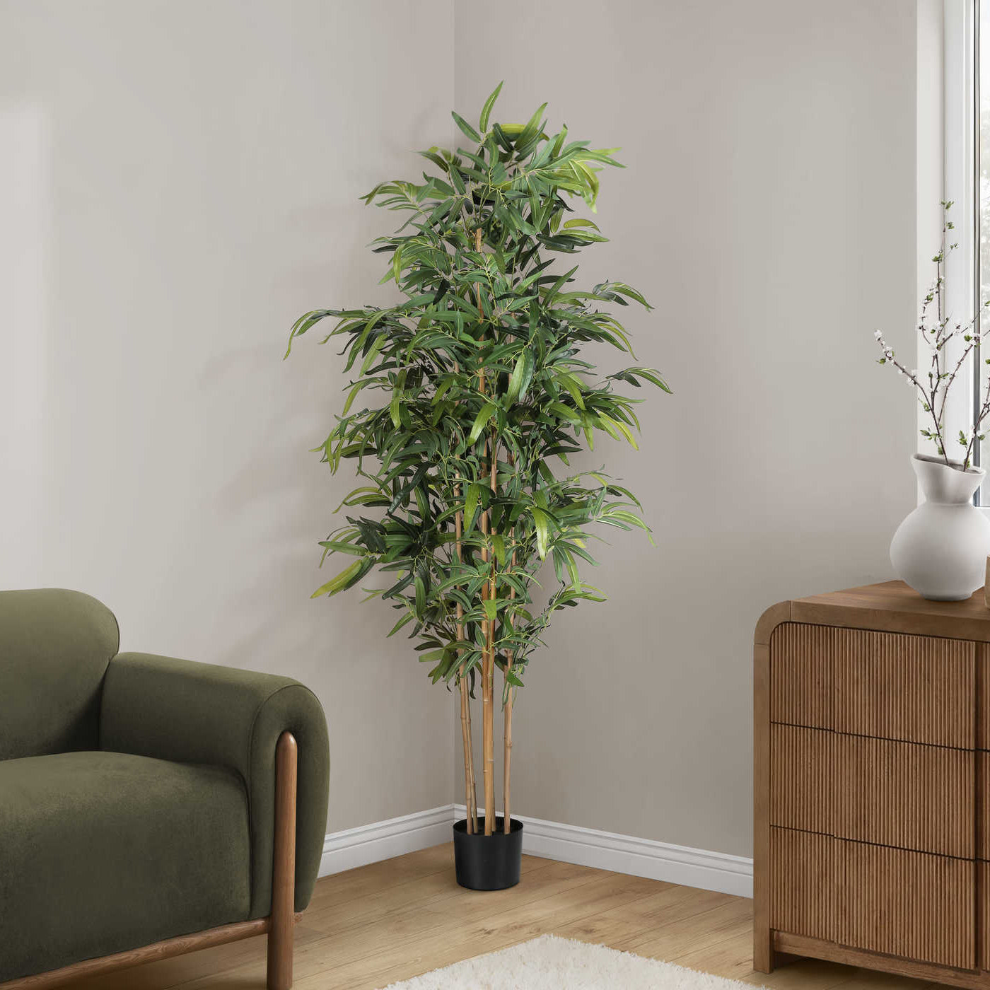 Artificial Plant - 83"H / Indoor Bamboo Pot 8"