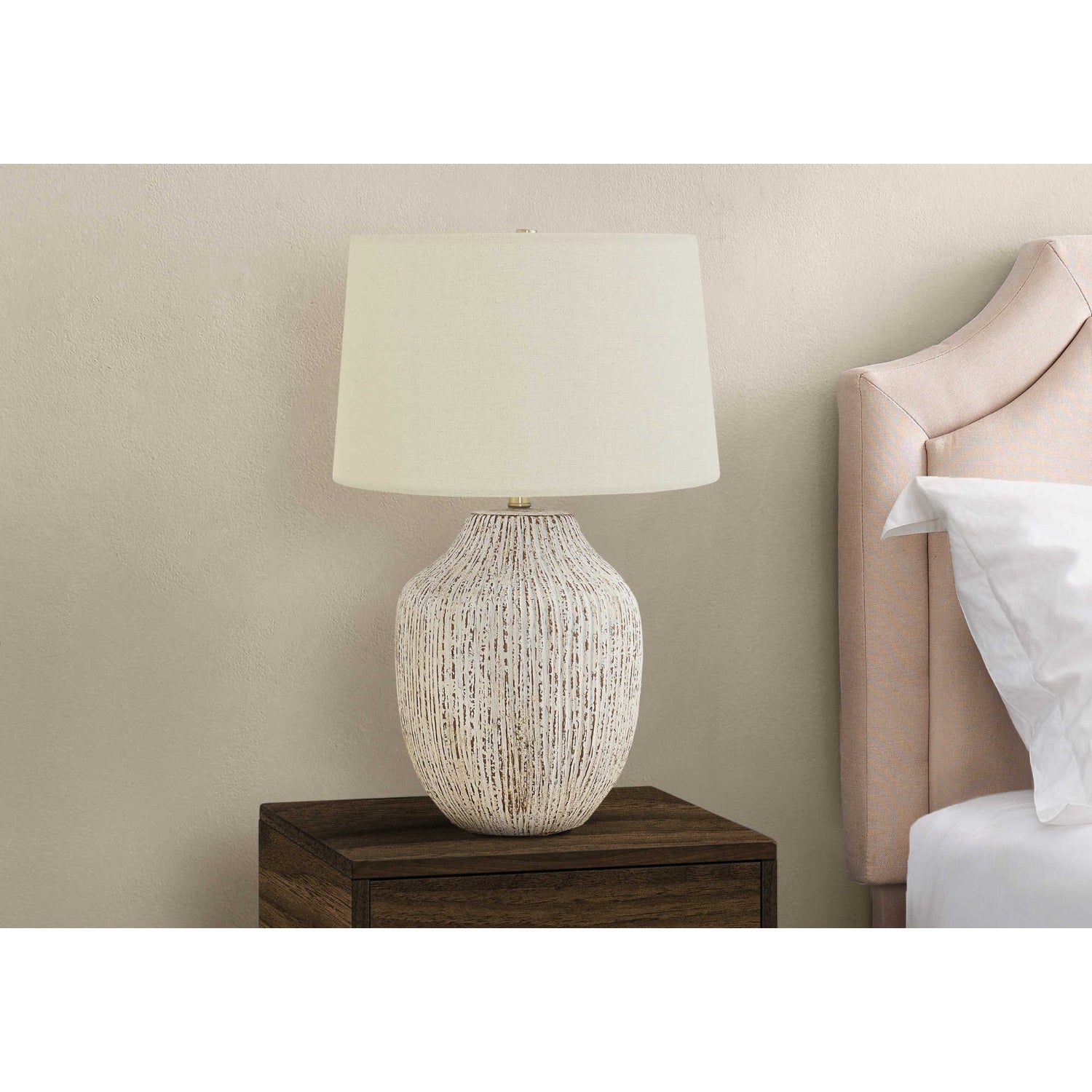 Table Lamp - 26"H / Ceramic Cream / Ivory