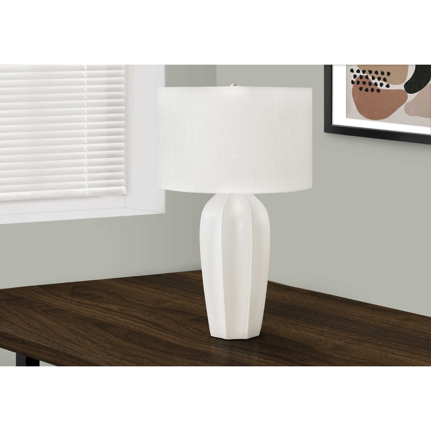 Table Lamp - 27"H / Ceramic Cream / Ivory
