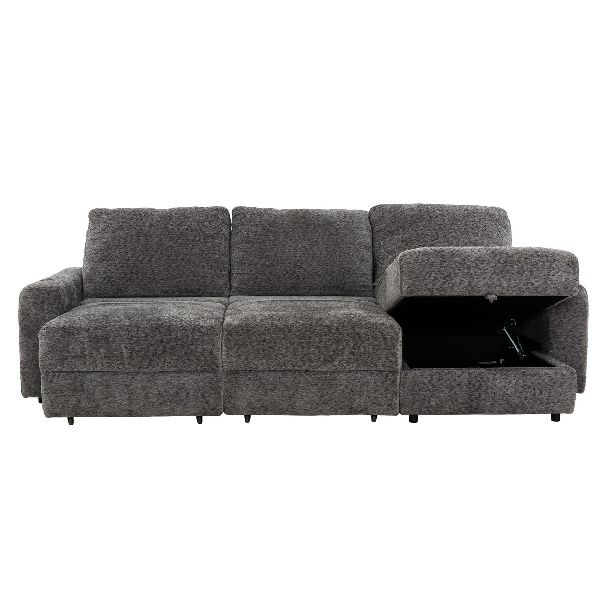 Elson - Power Reclining Sectional - Grey Fabric