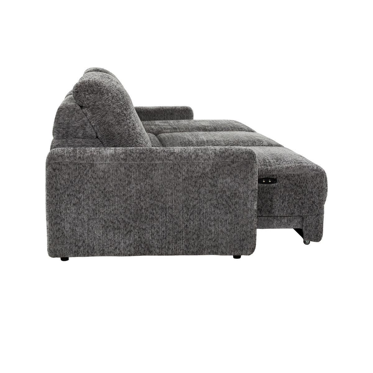 Elson - Power Reclining Sectional - Grey Fabric