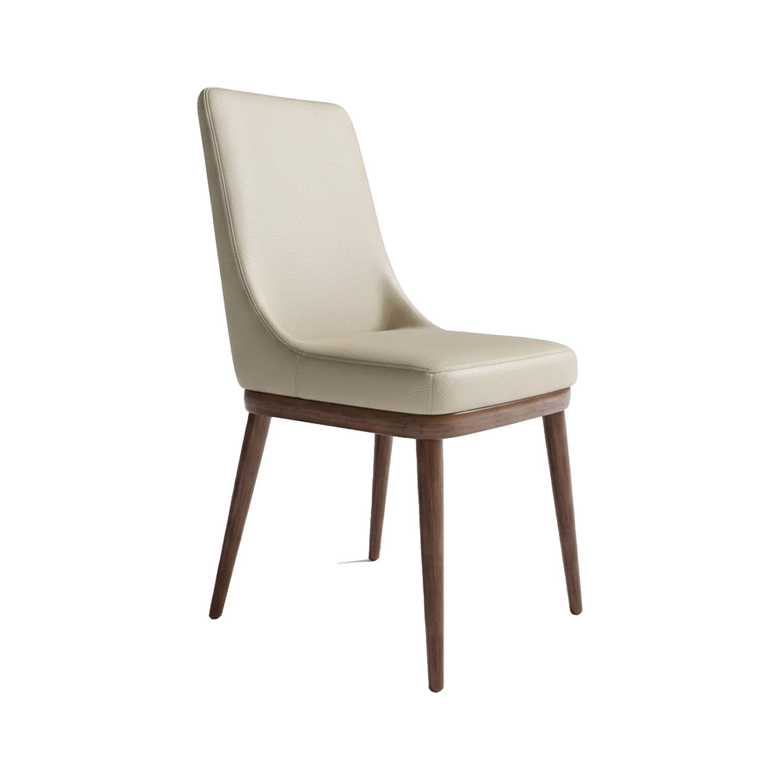 Iris - Chaise de Salle à Manger - Cuir Beige