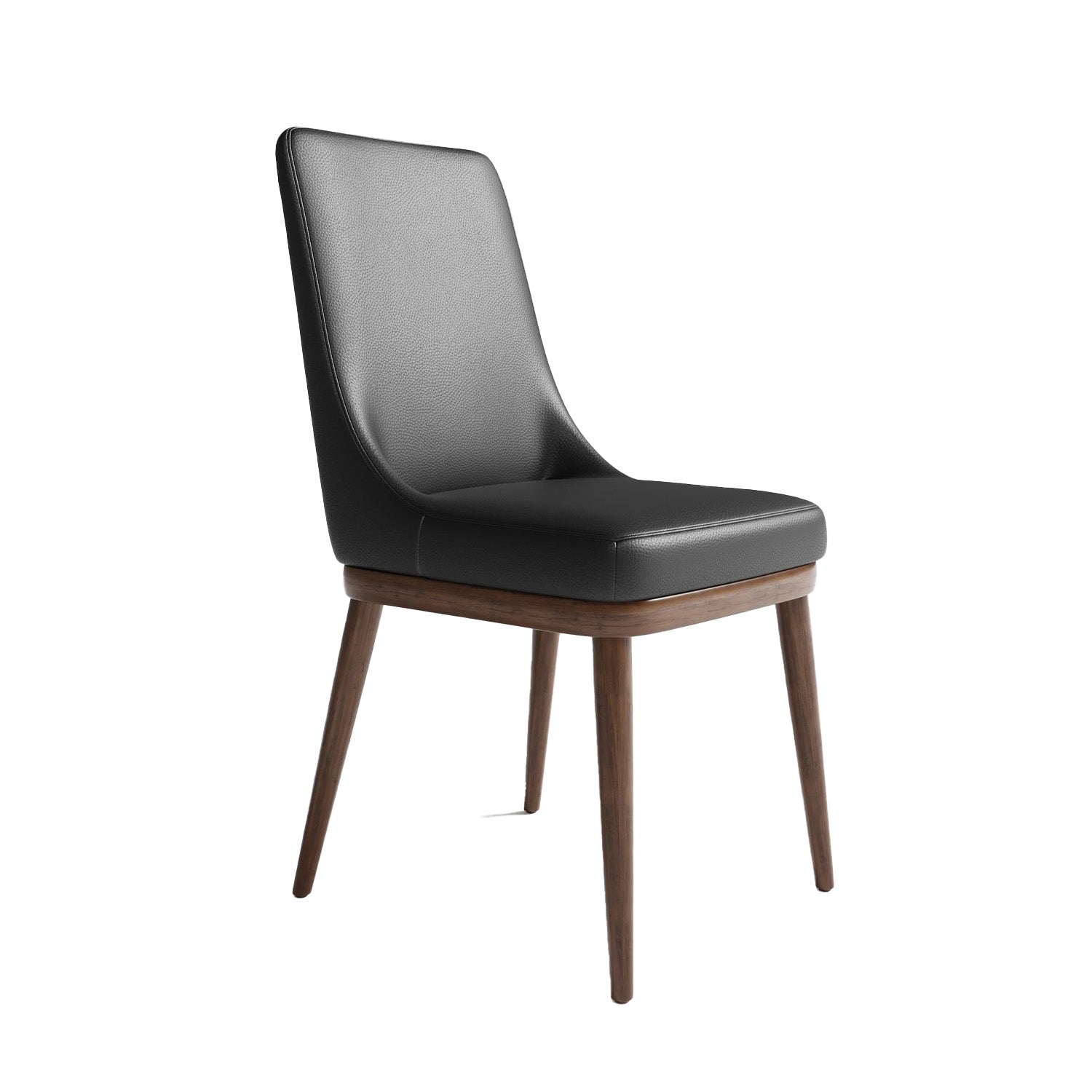 Iris - Chaise de Salle à Manger - Cuir Noir