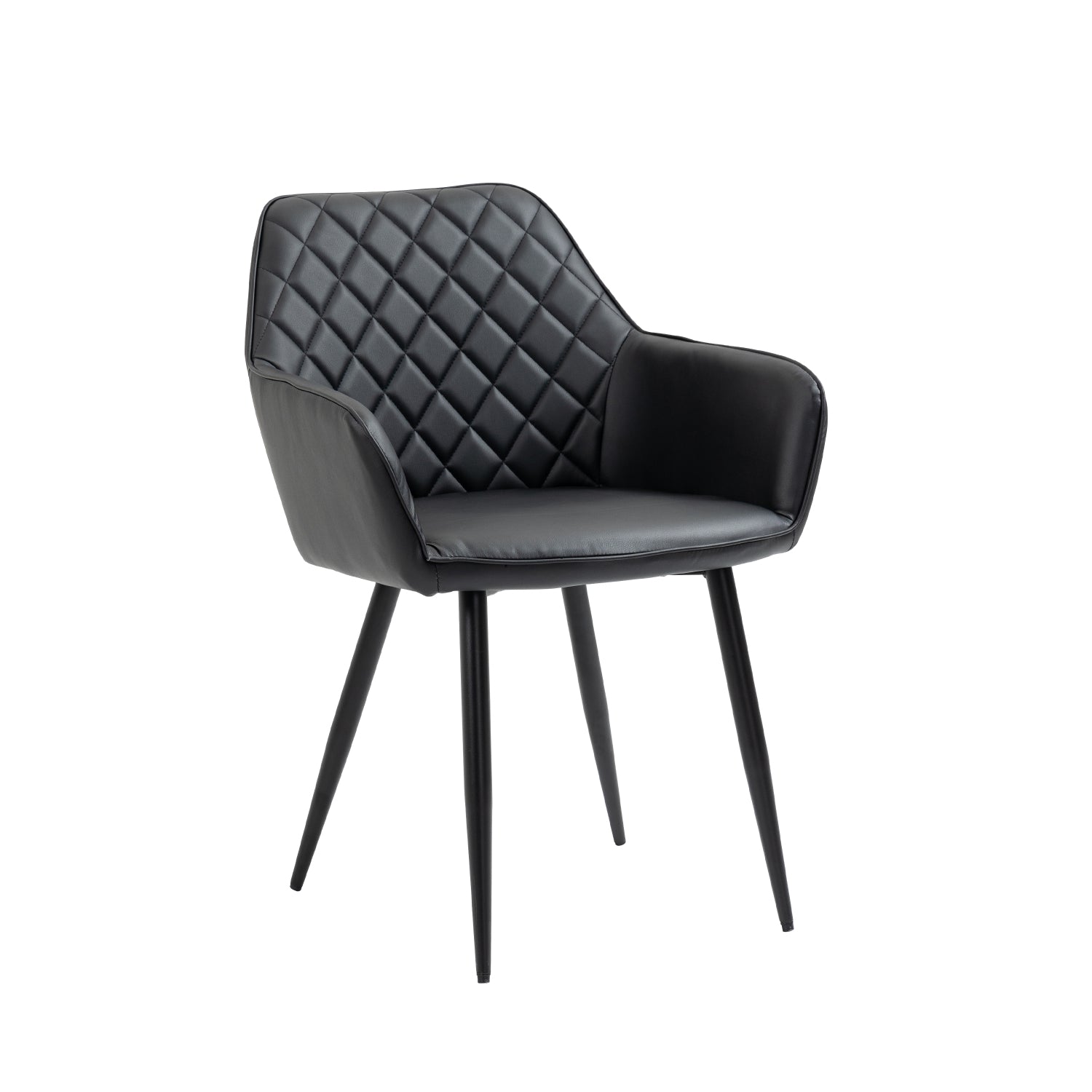 Livia - Dining Chair - Black PU Leather