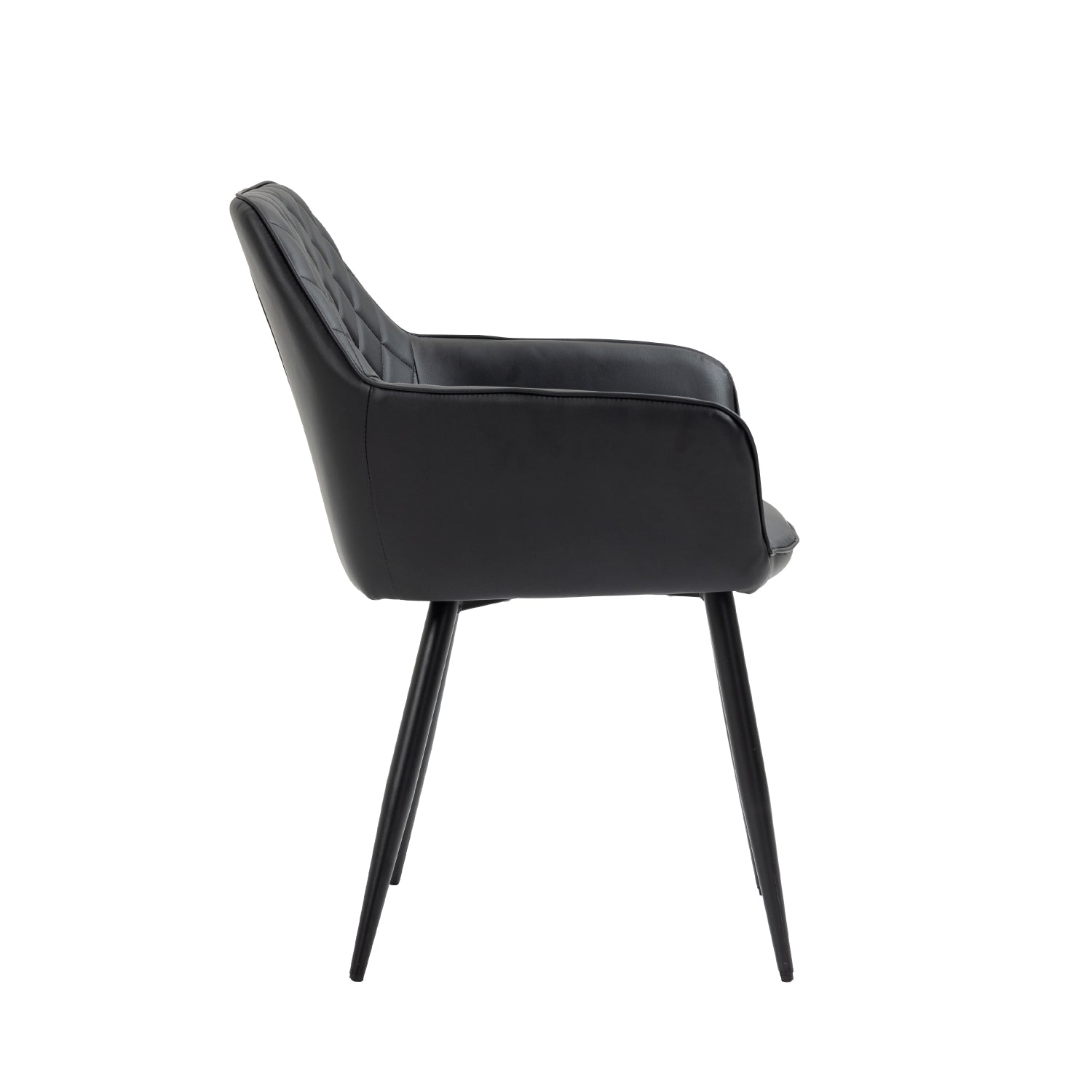 Livia - Dining Chair - Black PU Leather