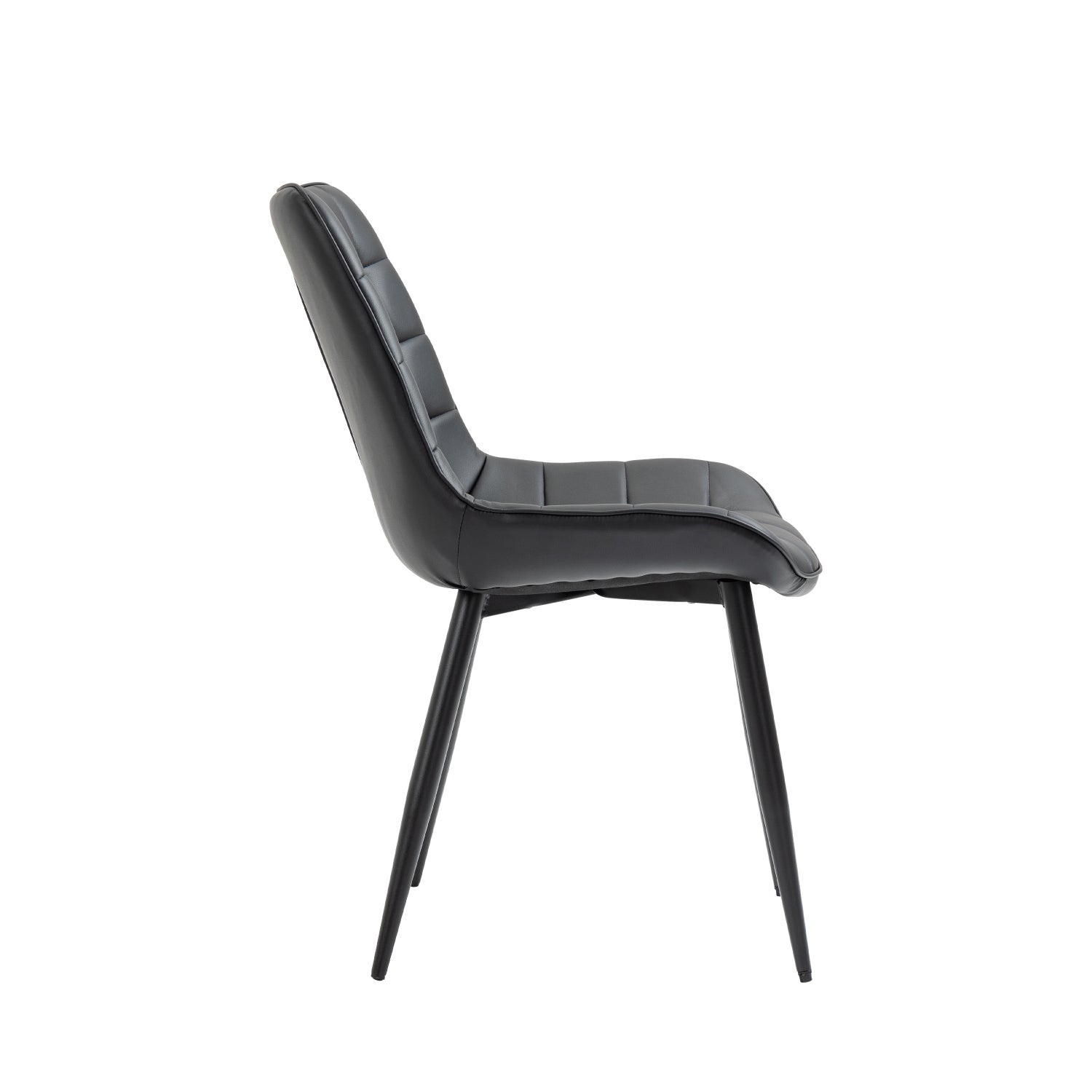 Aurora - Dining Chair - Black PU Leather