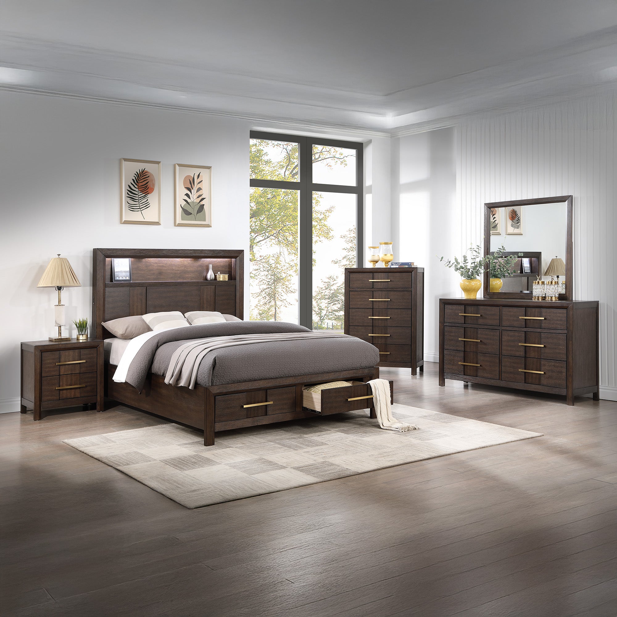 Minora - Bedroom set - Walnut