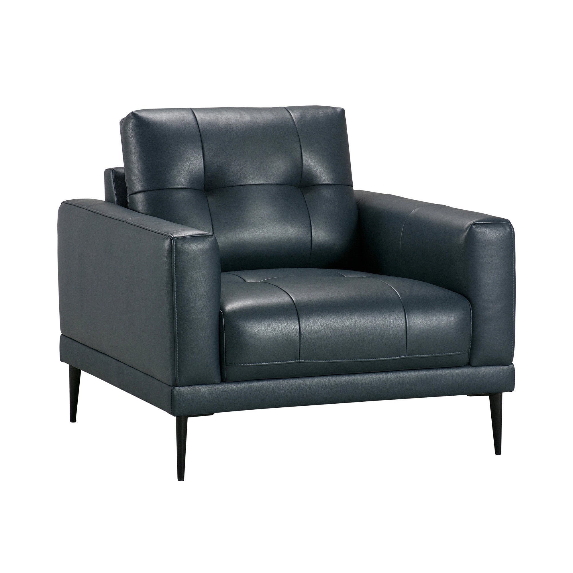 Valerio - Armchair - Indigo Leather