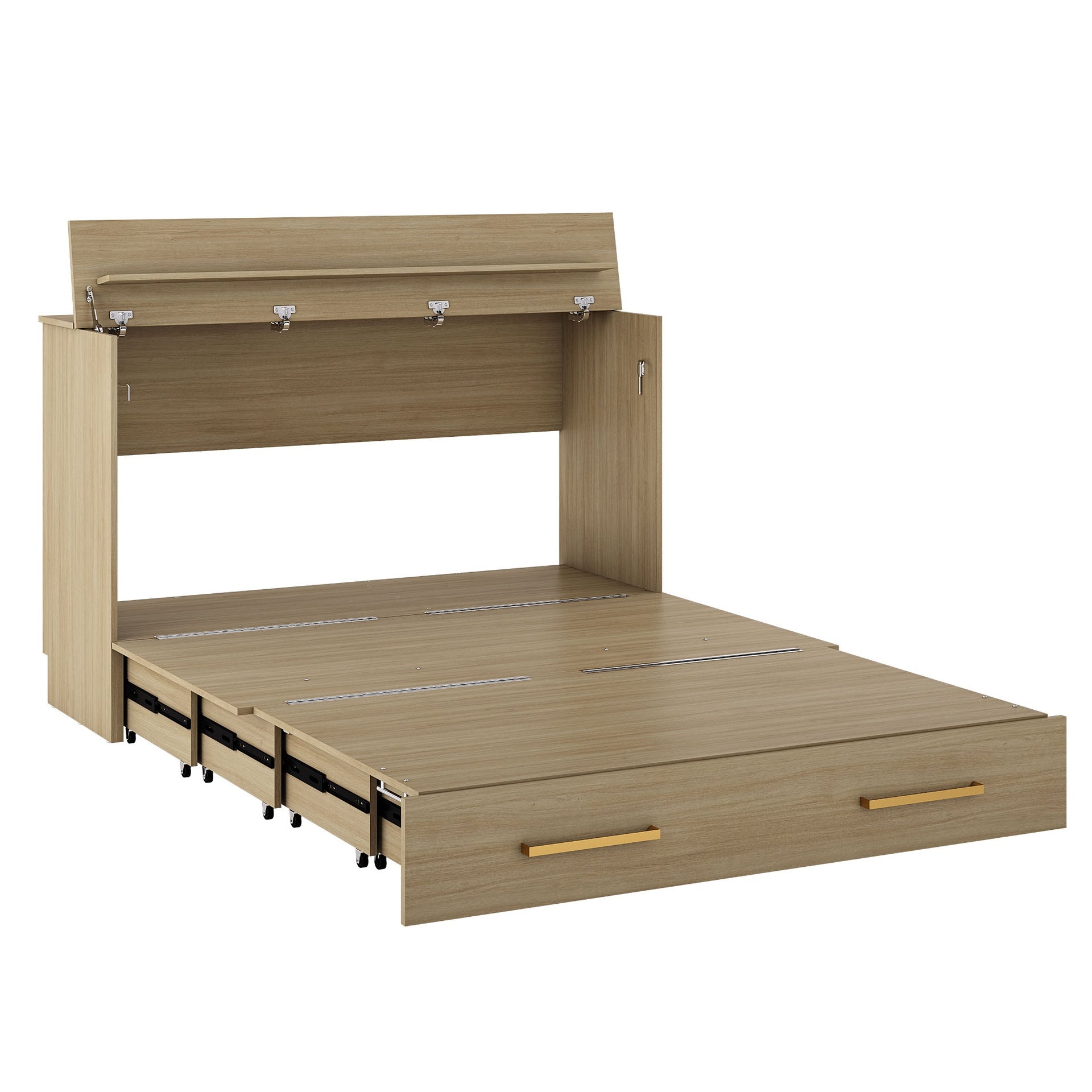 Triade - Queen Cabinet Bed - Natural
