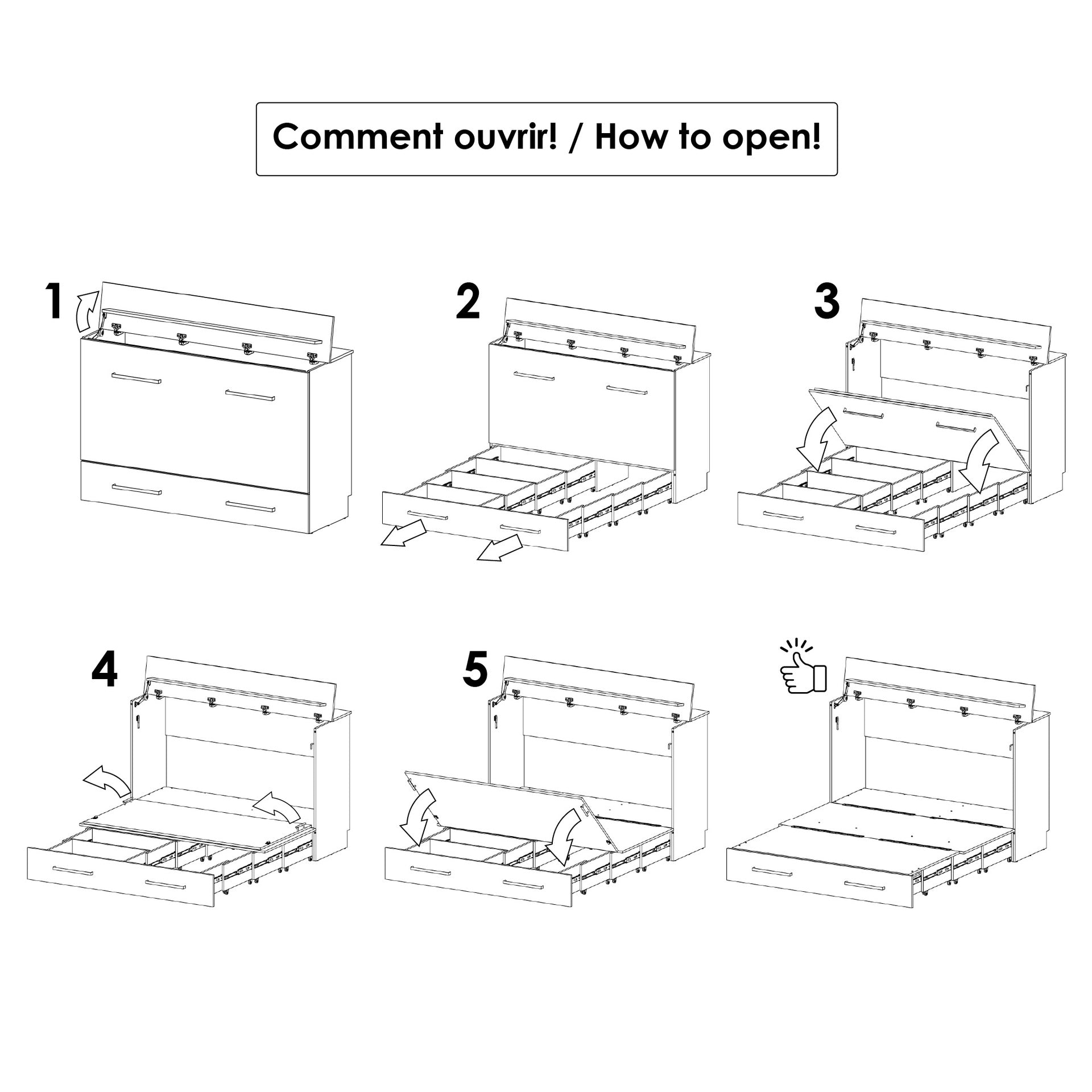 Triade - Queen Cabinet Bed - Natural
