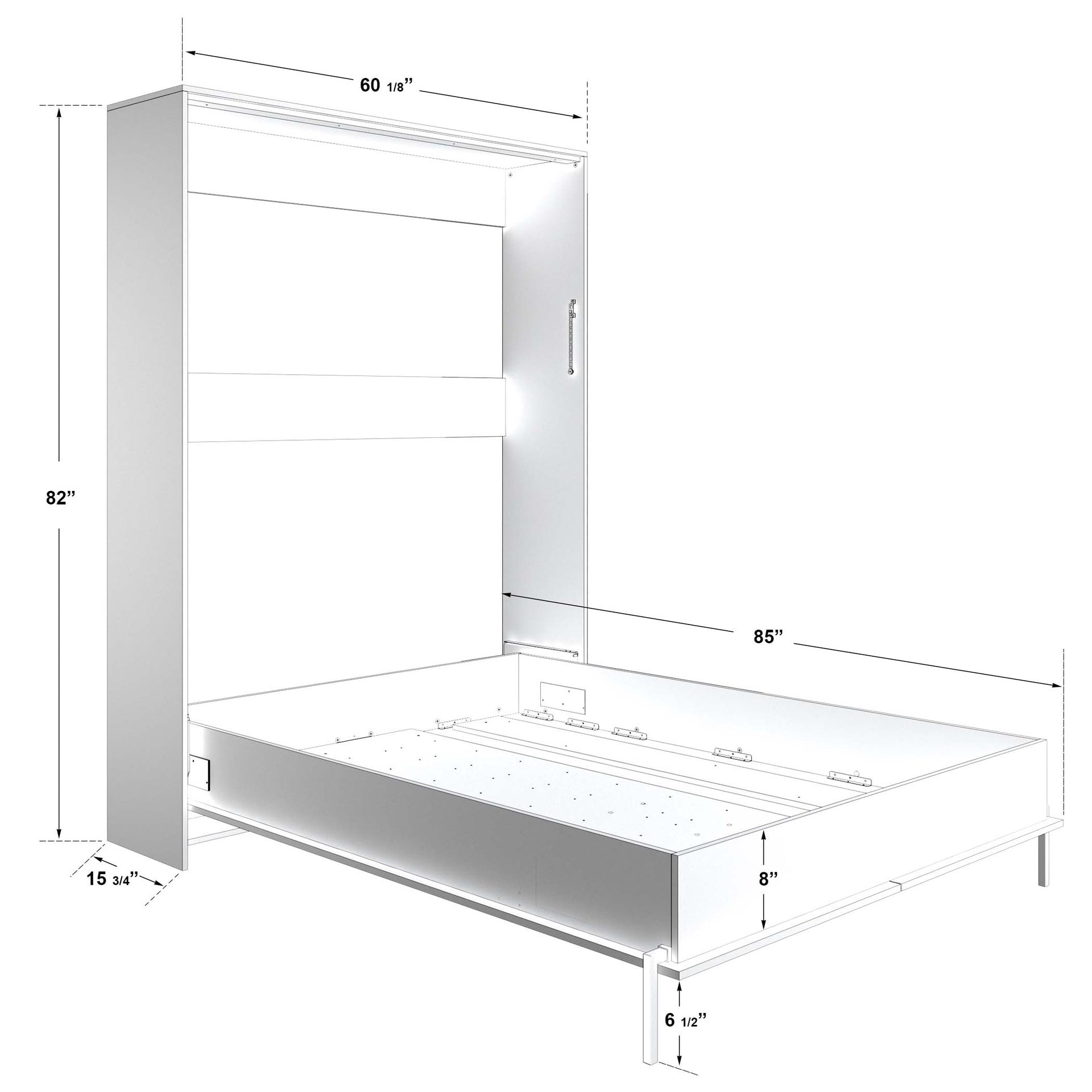 James - Full Murphy Bed - Tuxedo