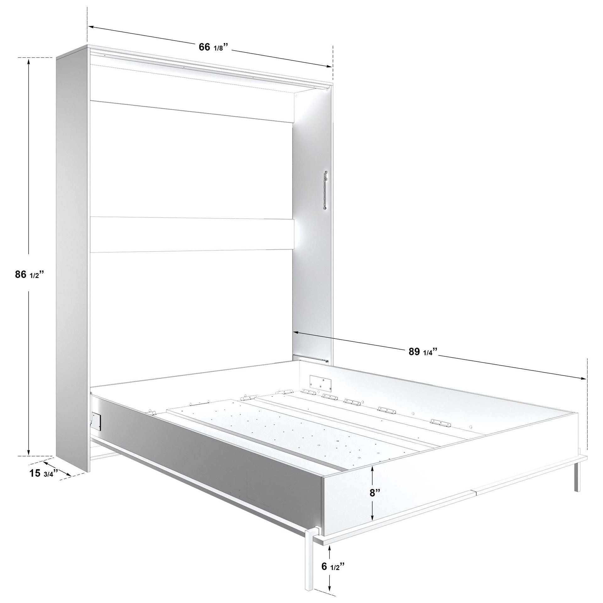 James - Queen Murphy Bed - Tuxedo