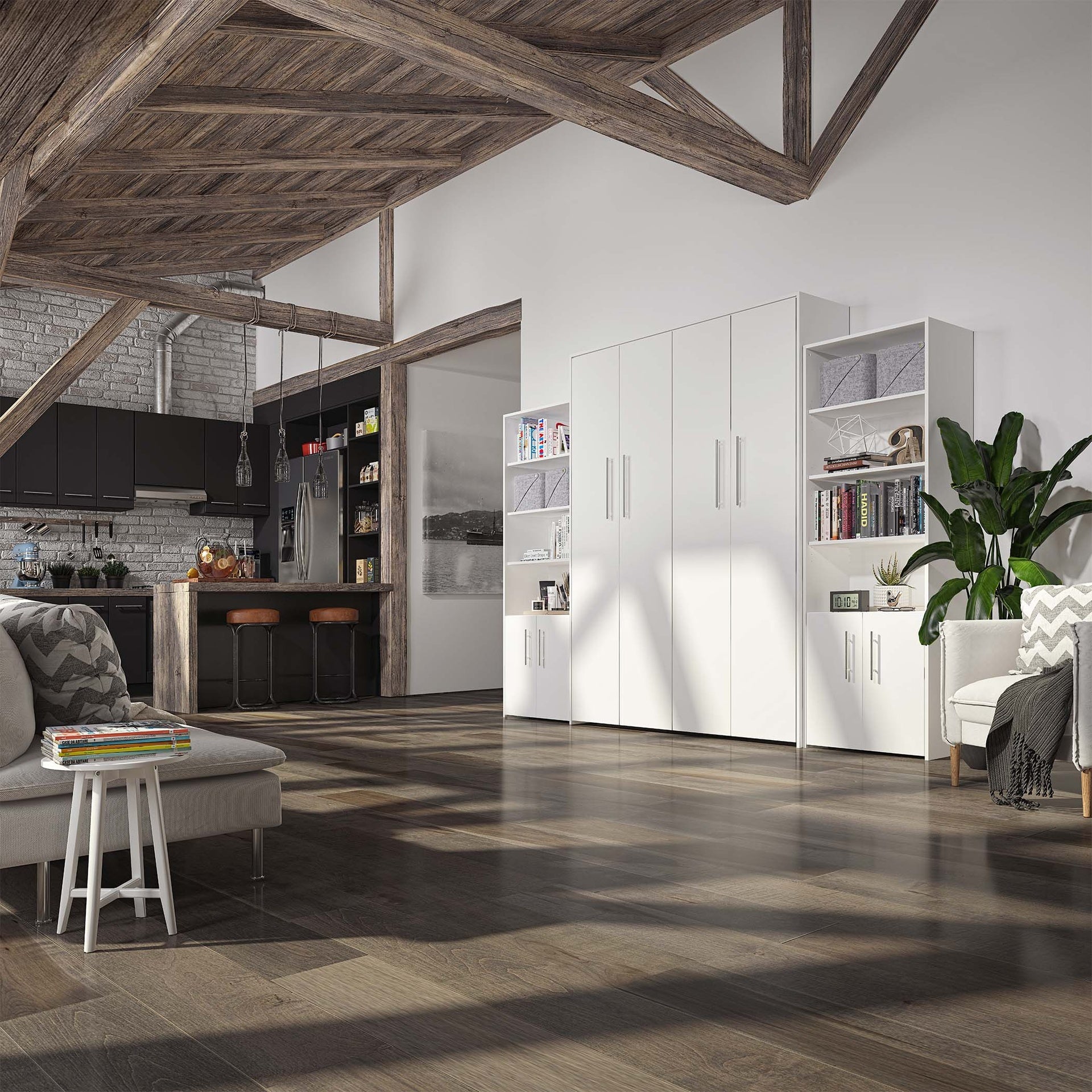 Kimberly - Full Murphy Bed - White