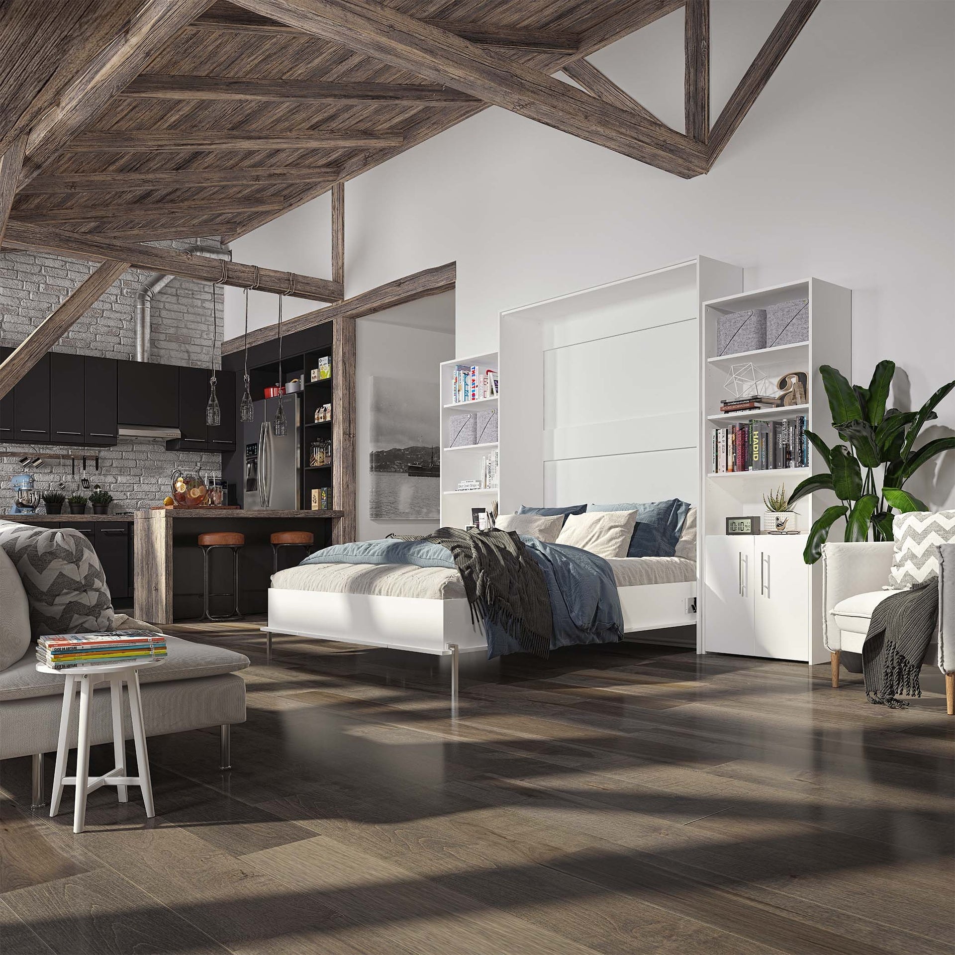 Kimberly - Full Murphy Bed - White