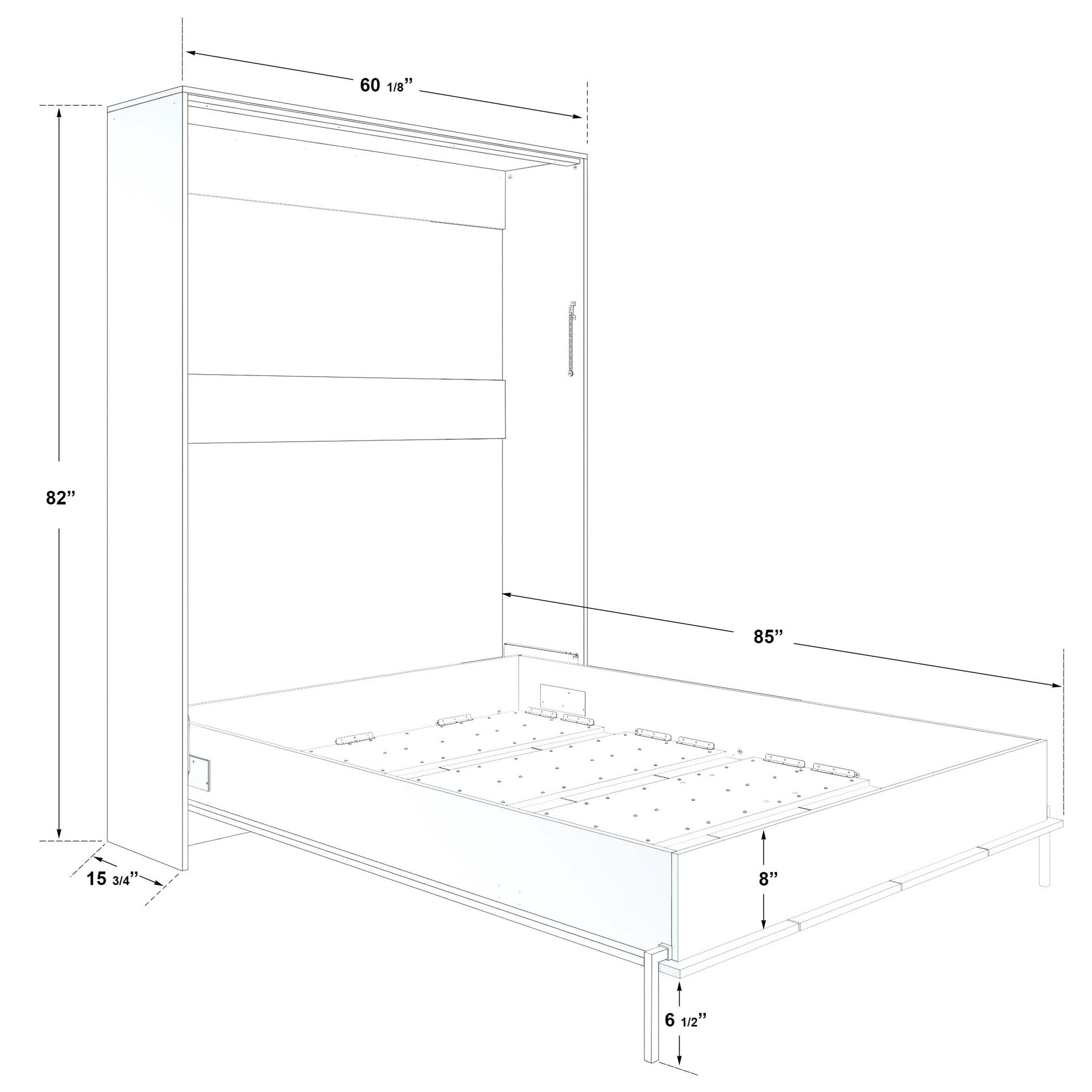 Kimberly - Full Murphy Bed - Tuxedo
